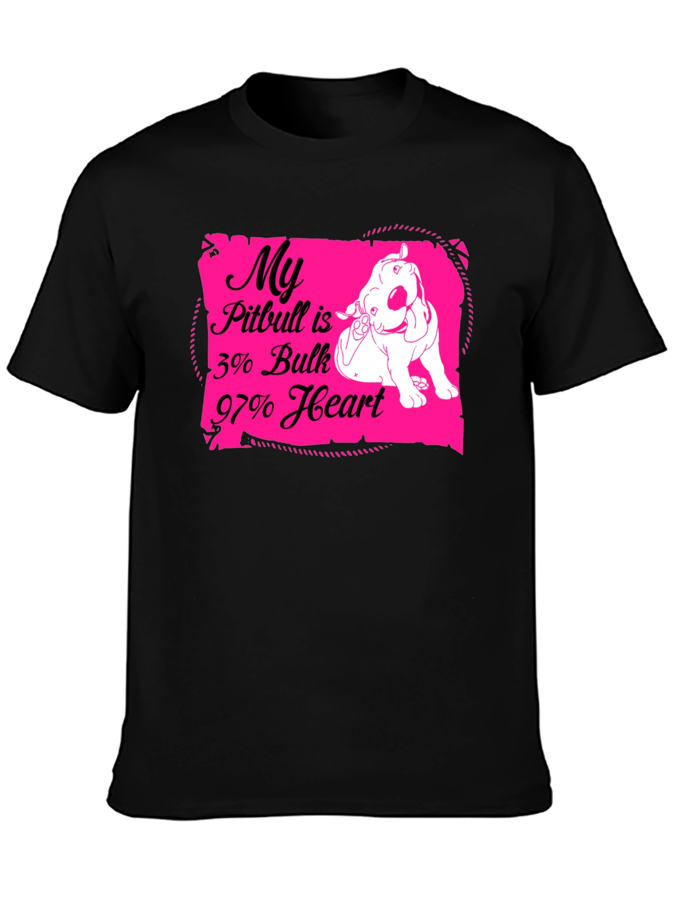 Pitbull Love T-Shirt: 3% Bulk 97% Heart