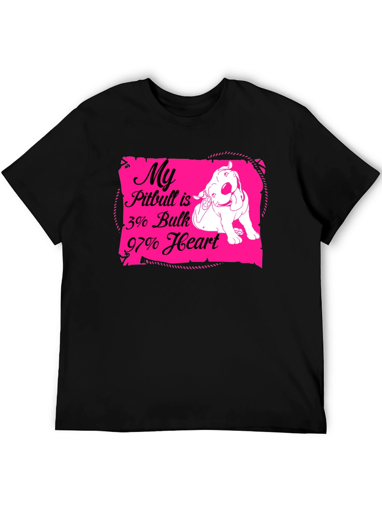 Pitbull Love T-Shirt: 3% Bulk 97% Heart