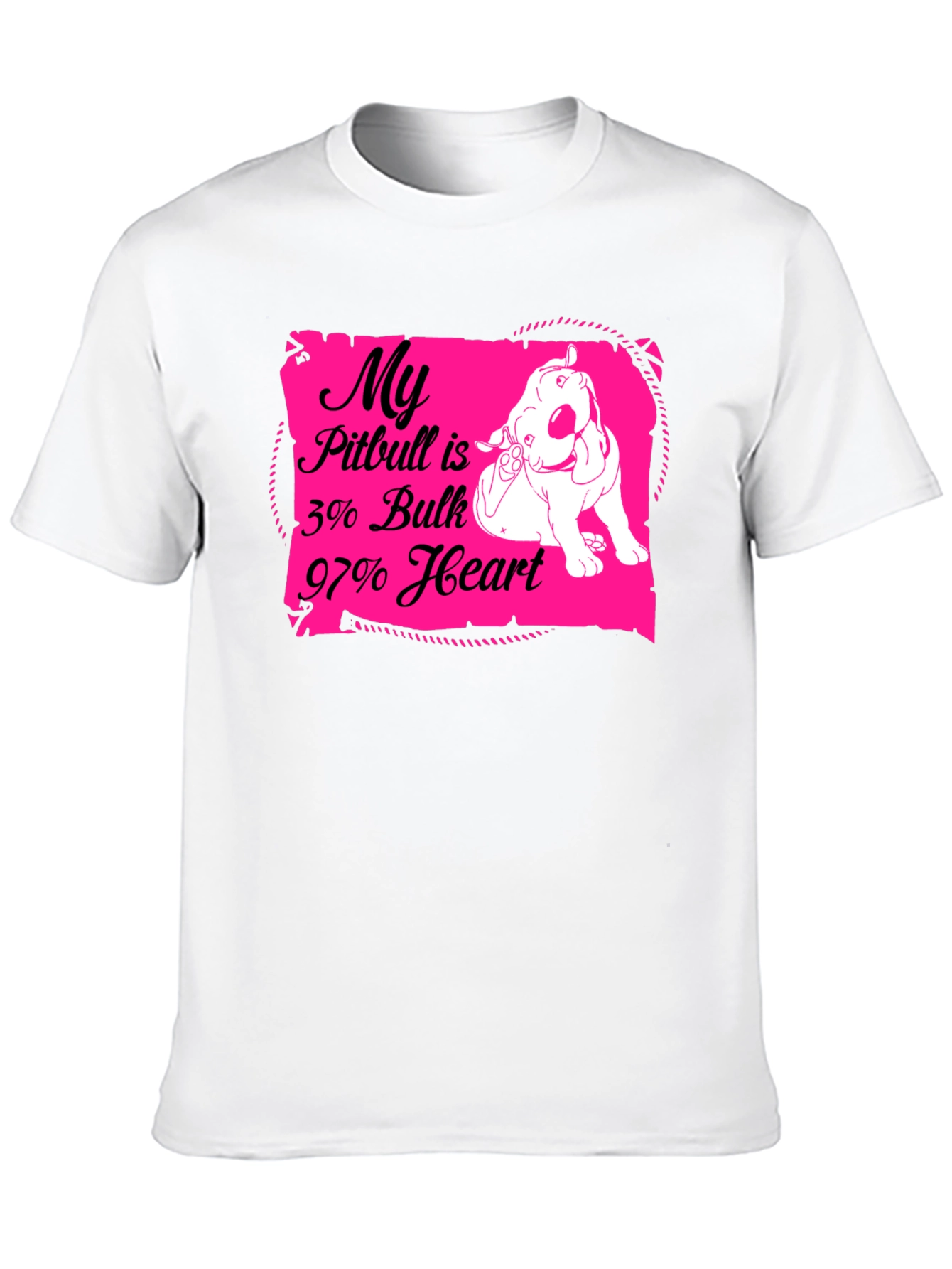 Pitbull Love T-Shirt: 3% Bulk 97% Heart