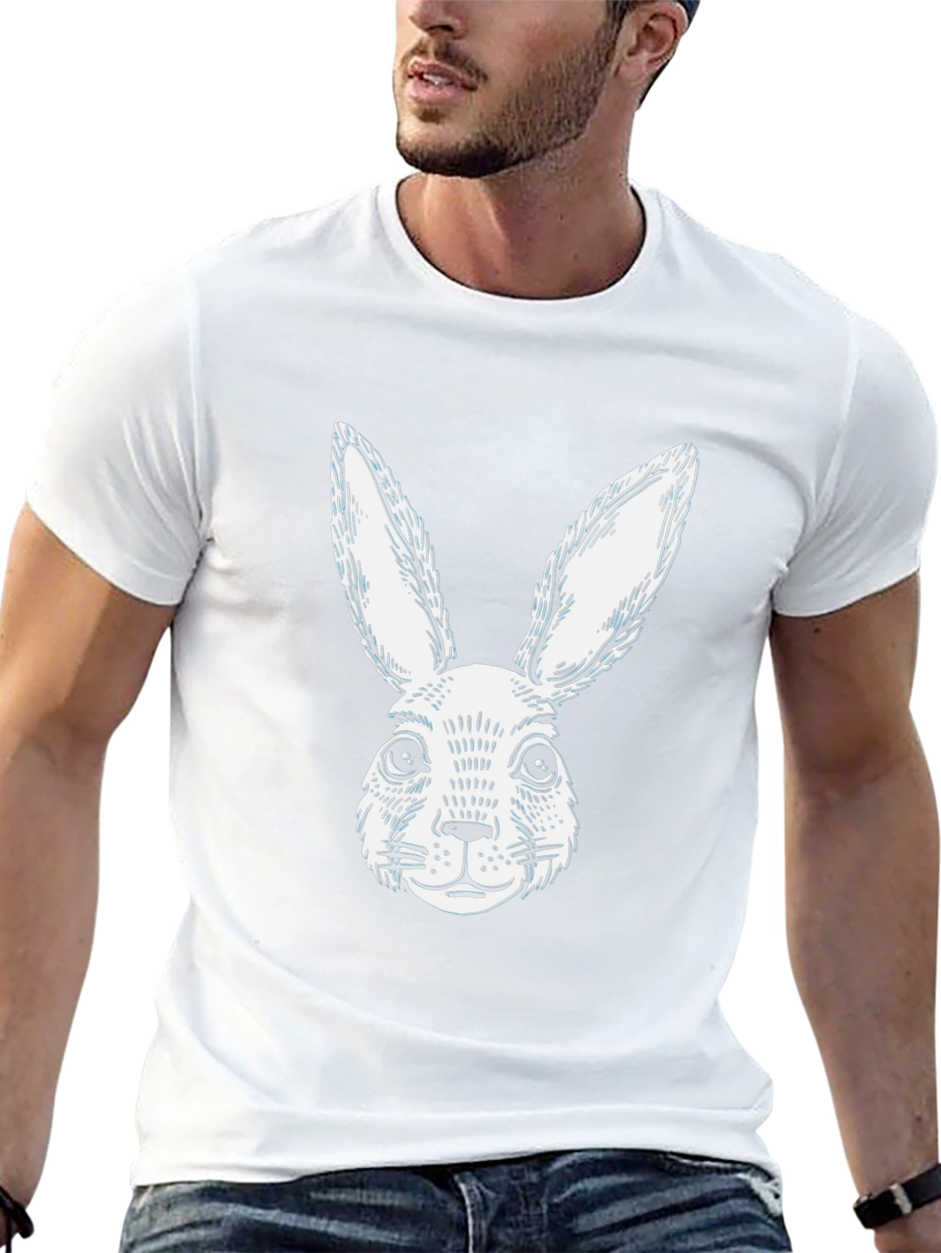Black Rabbit Graphic T-Shirt | Casual Cotton Tee