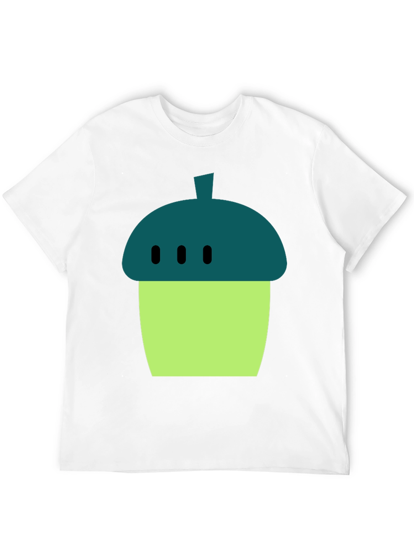 Acorn Cartoon Graphic Black T-Shirt