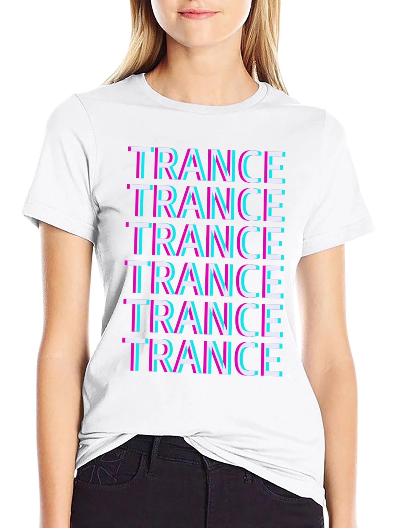 Trance Music Glitch T-Shirt - Black