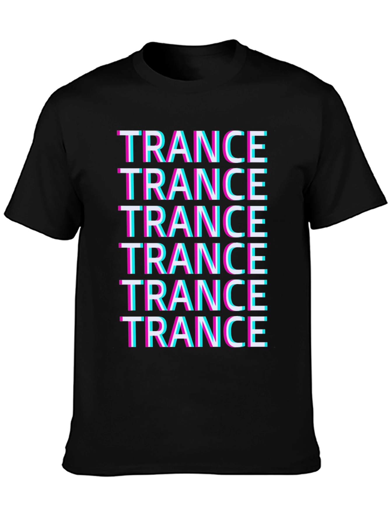 Trance Music Glitch T-Shirt - Black