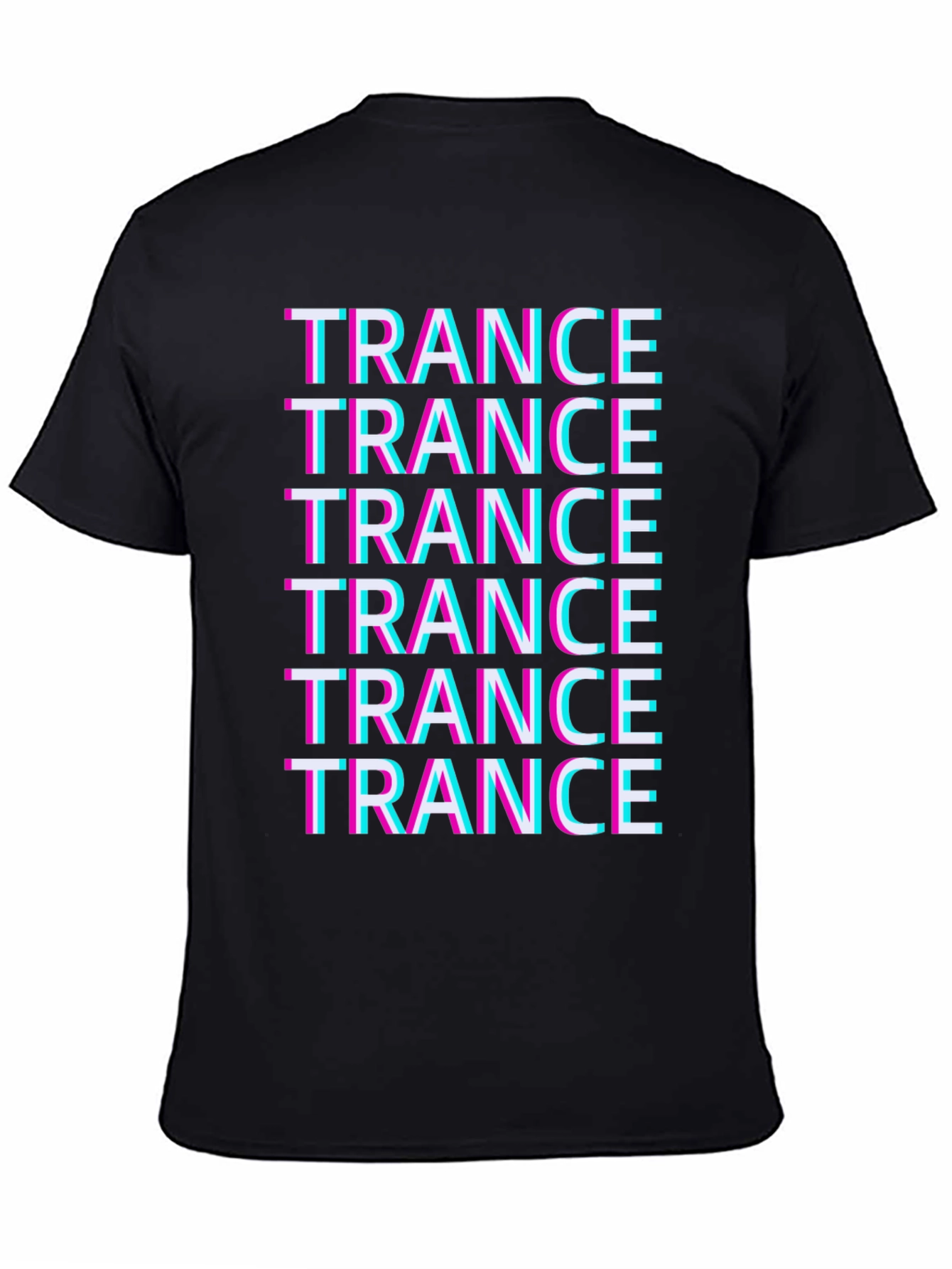 Trance Music Glitch T-Shirt - Black