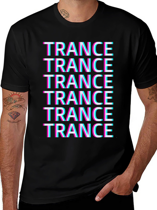 Trance Music Glitch T-Shirt - Black