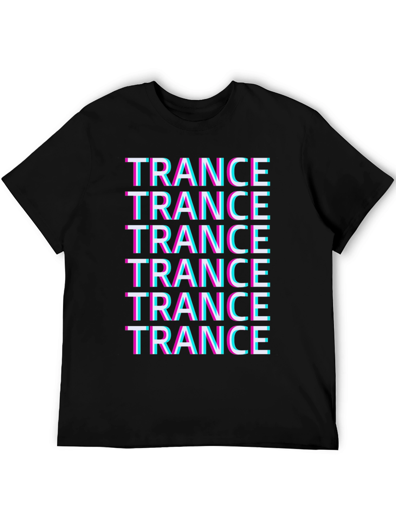 Trance Music Glitch T-Shirt - Black
