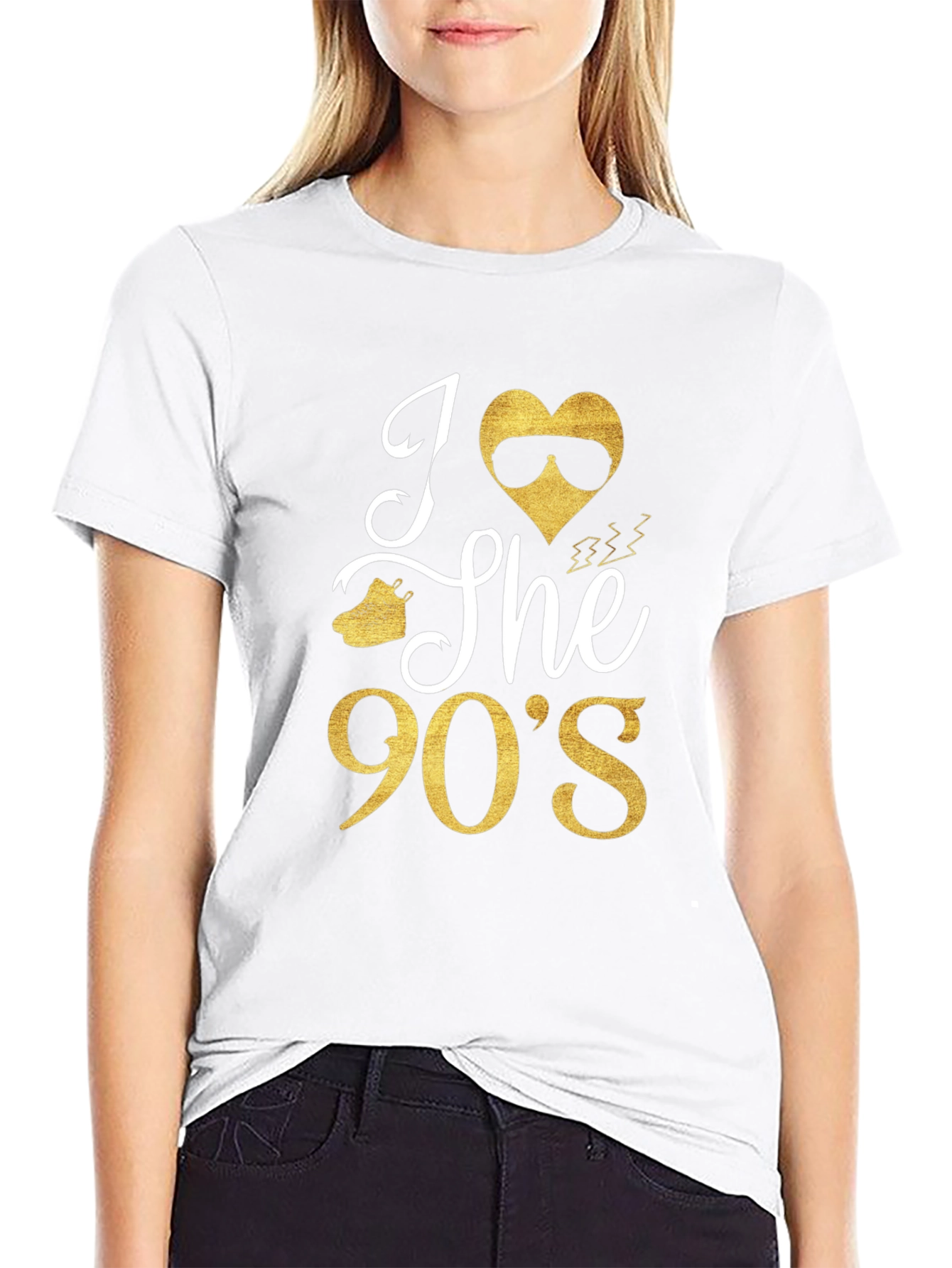 I Love The 90s T-Shirt Black Cotton
