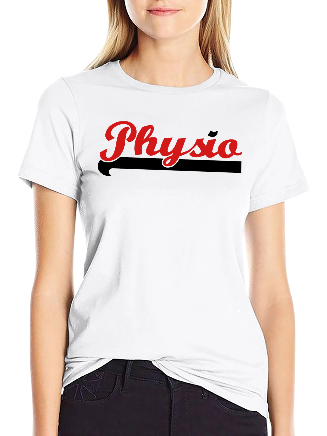 Physio Graphic Tee - Black Cotton T-Shirt