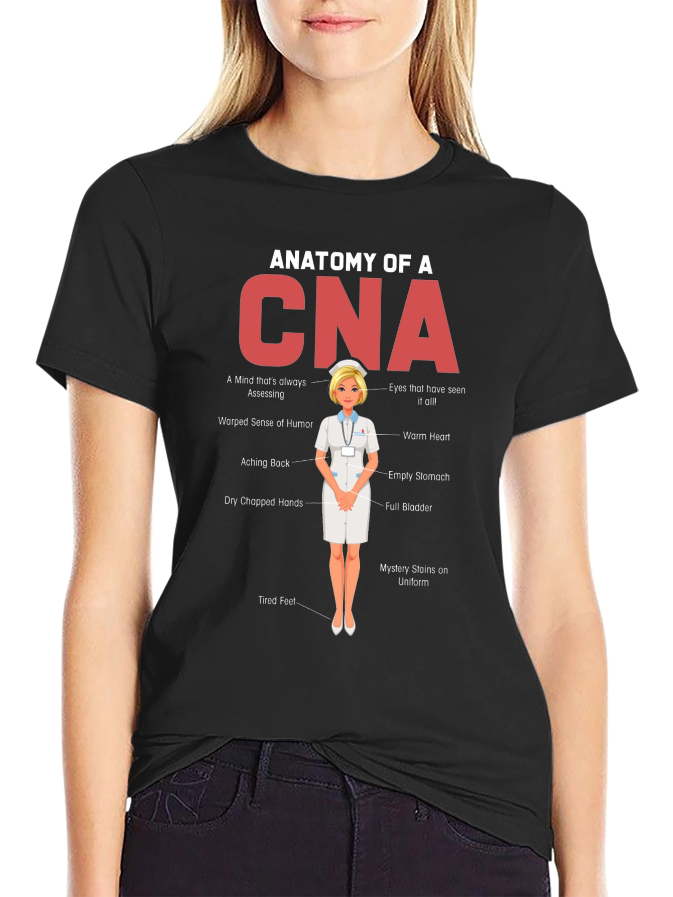Anatomy of a CNA Graphic T-Shirt - Novelty Tee