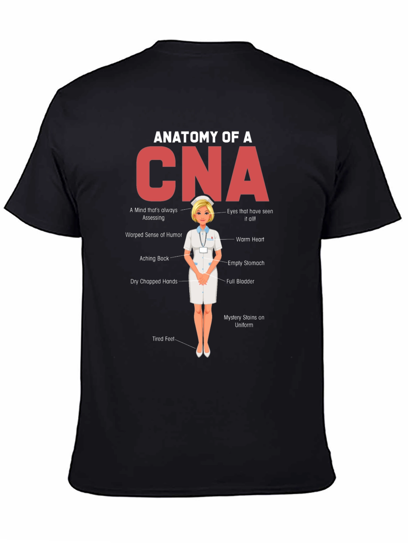 Anatomy of a CNA Graphic T-Shirt - Novelty Tee