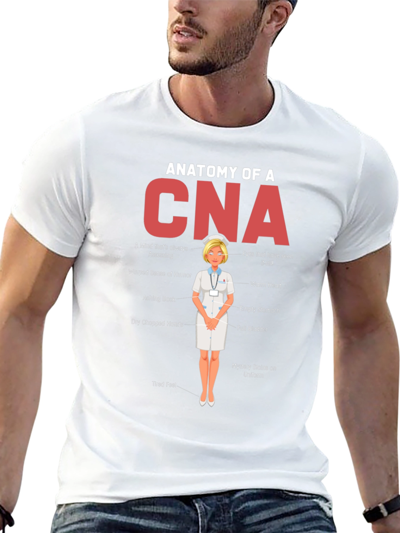 Anatomy of a CNA Graphic T-Shirt - Novelty Tee