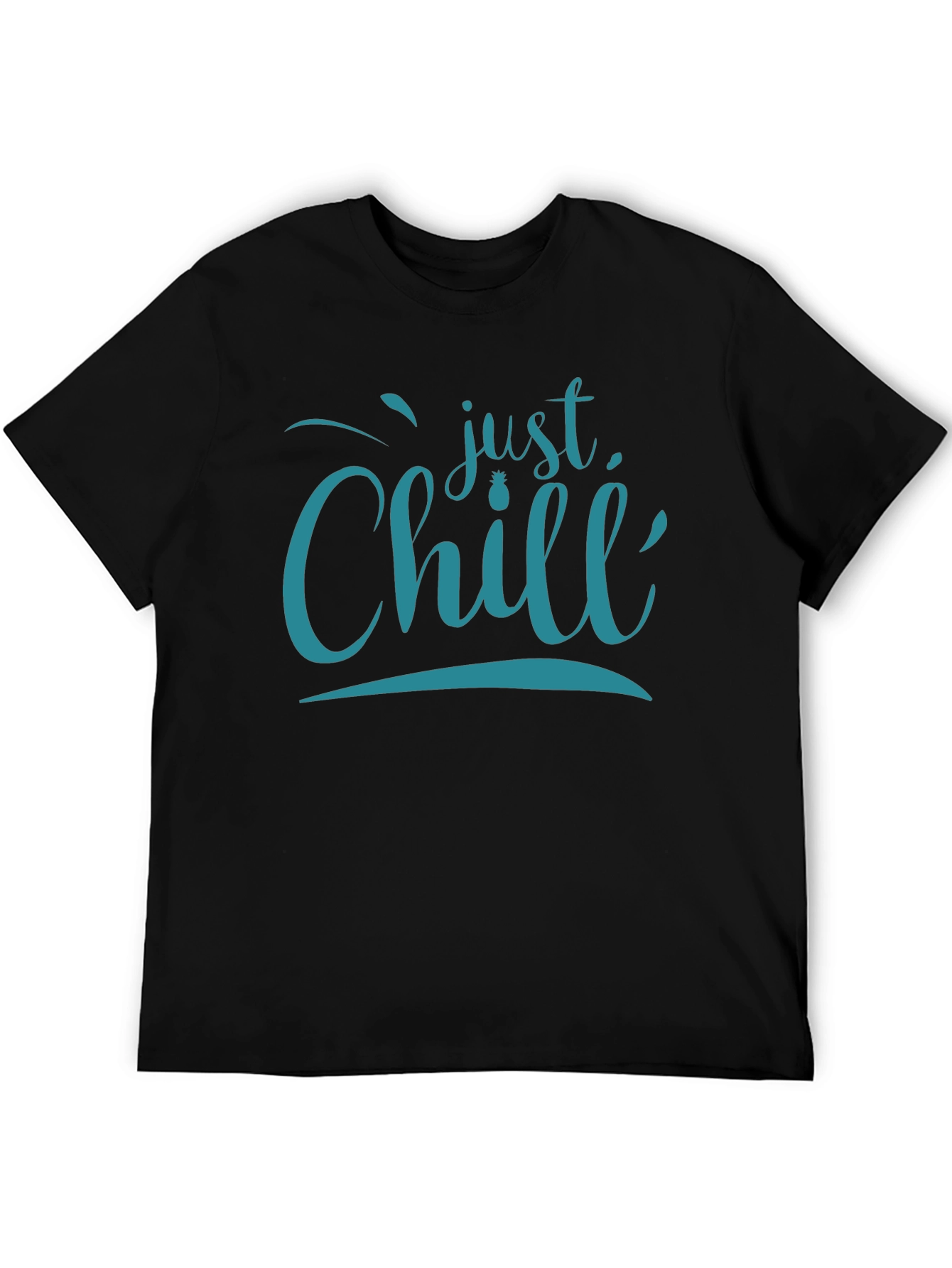 Just Chill Mens Black Graphic T-Shirt