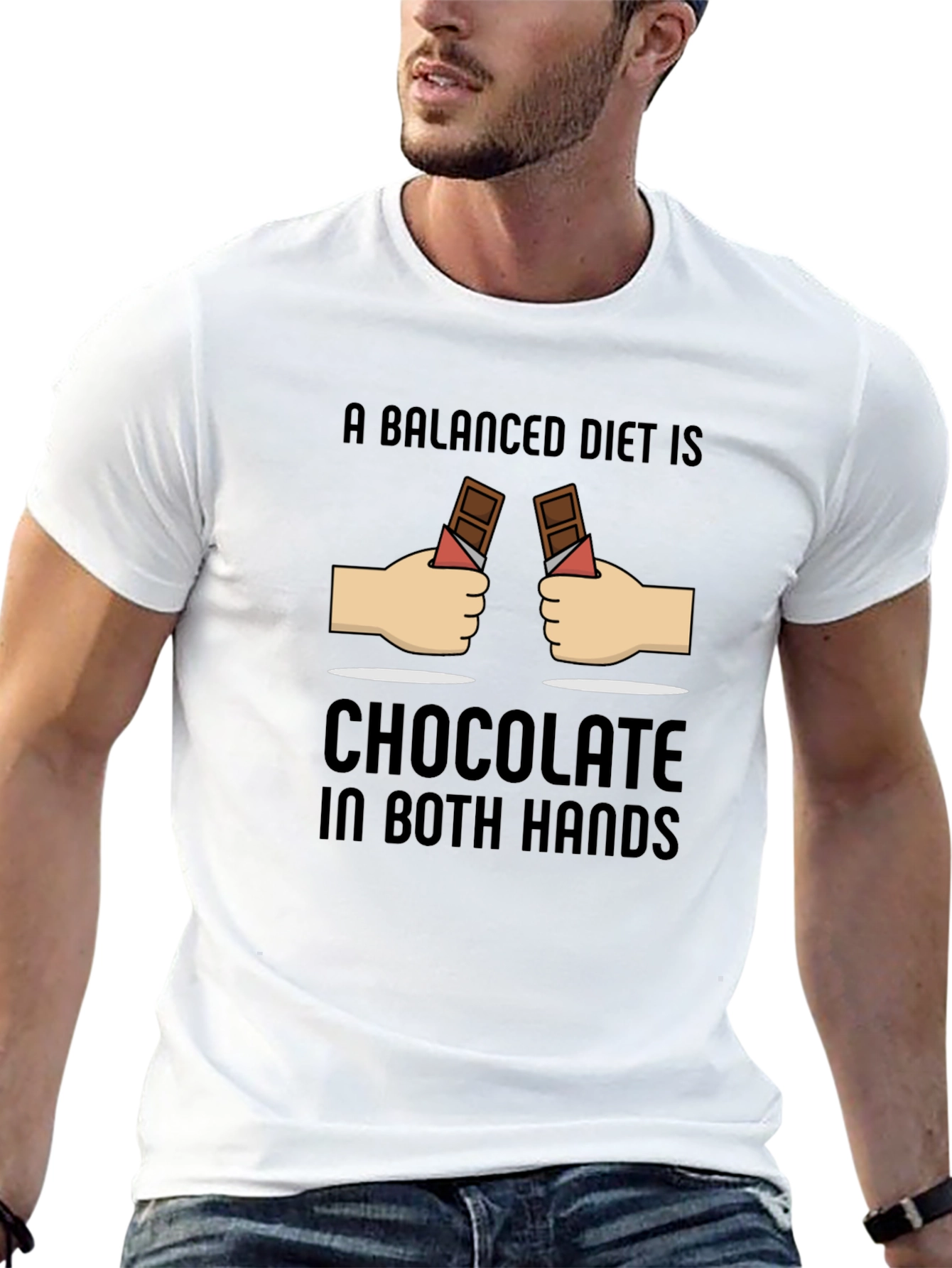 Chocolate in Both Hands Graphic T-Shirt