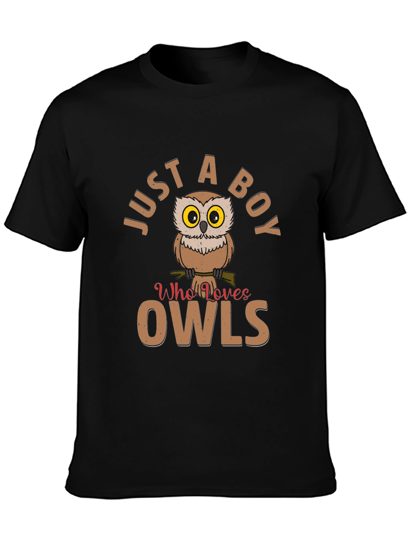 Just a Boy Who Loves Owls T-Shirt