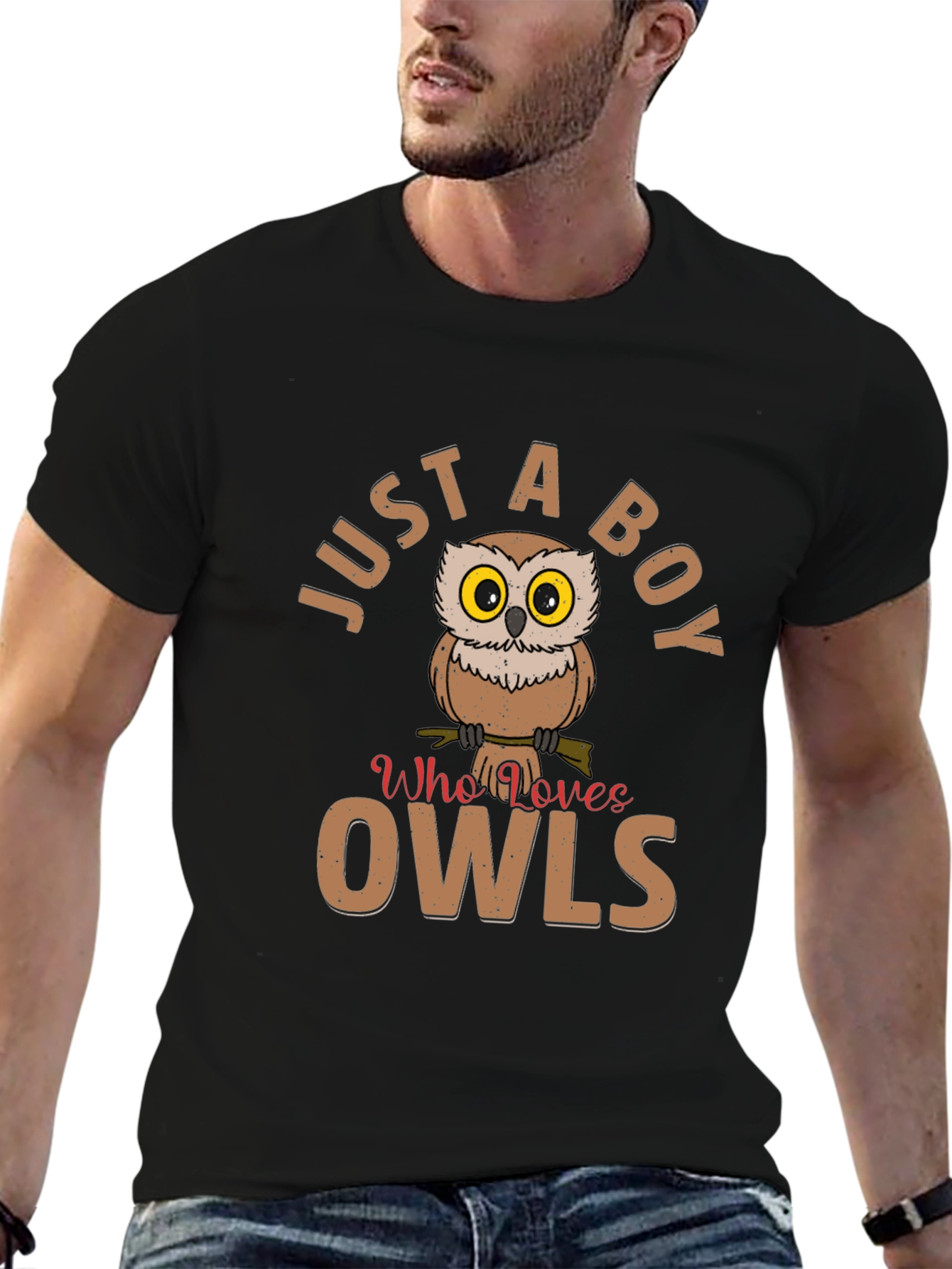 Just a Boy Who Loves Owls T-Shirt