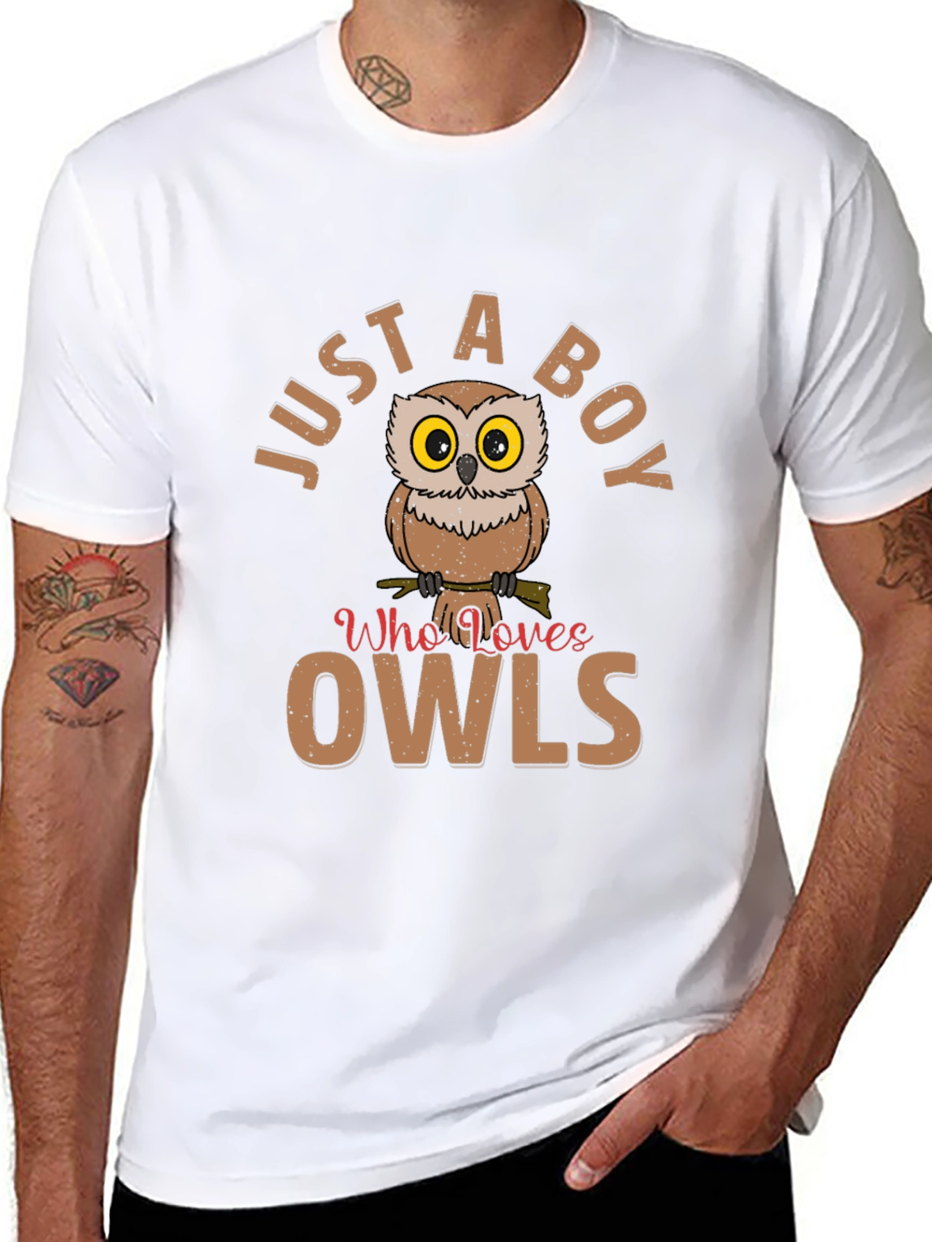 Just a Boy Who Loves Owls T-Shirt