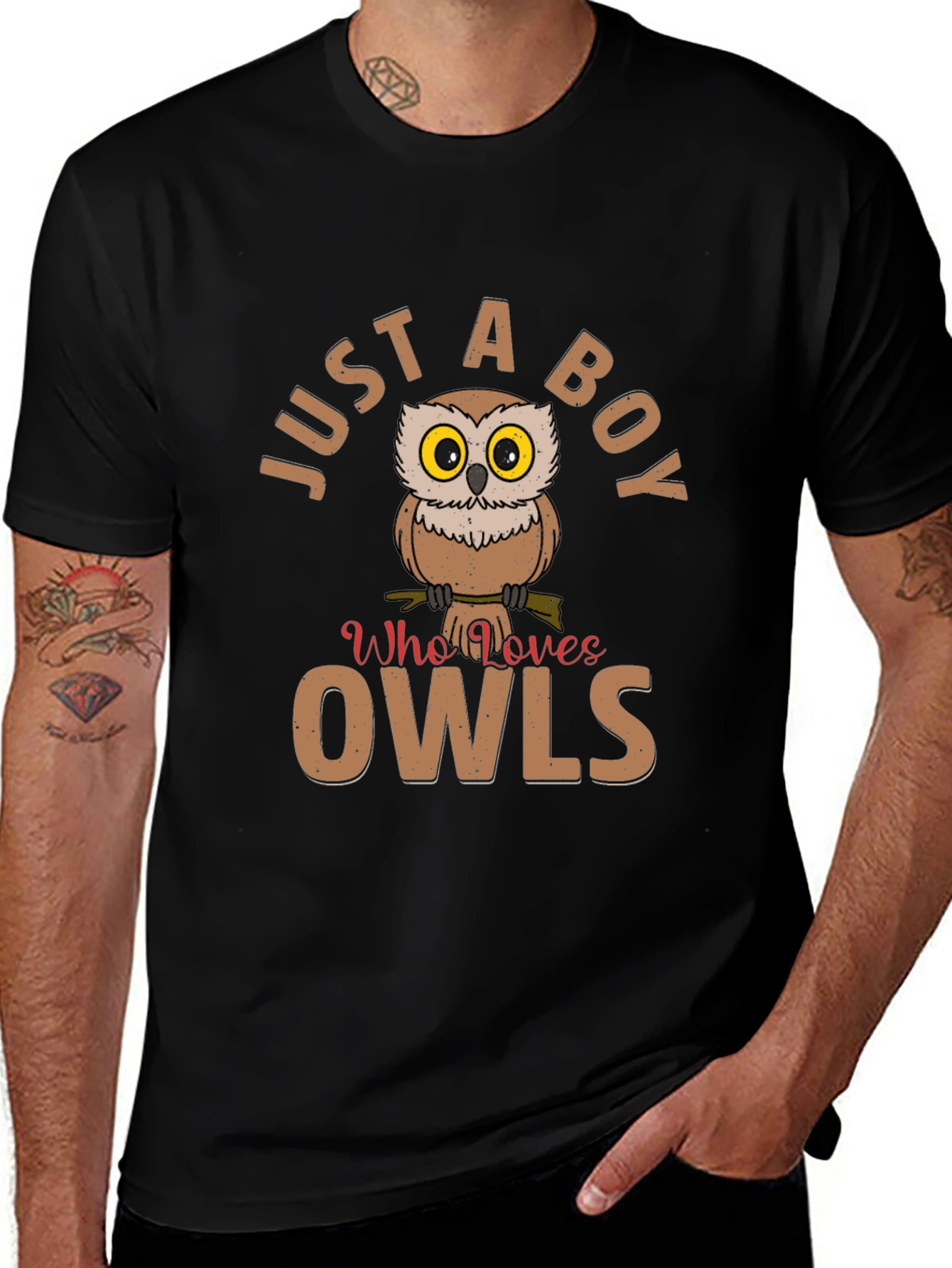 Just a Boy Who Loves Owls T-Shirt