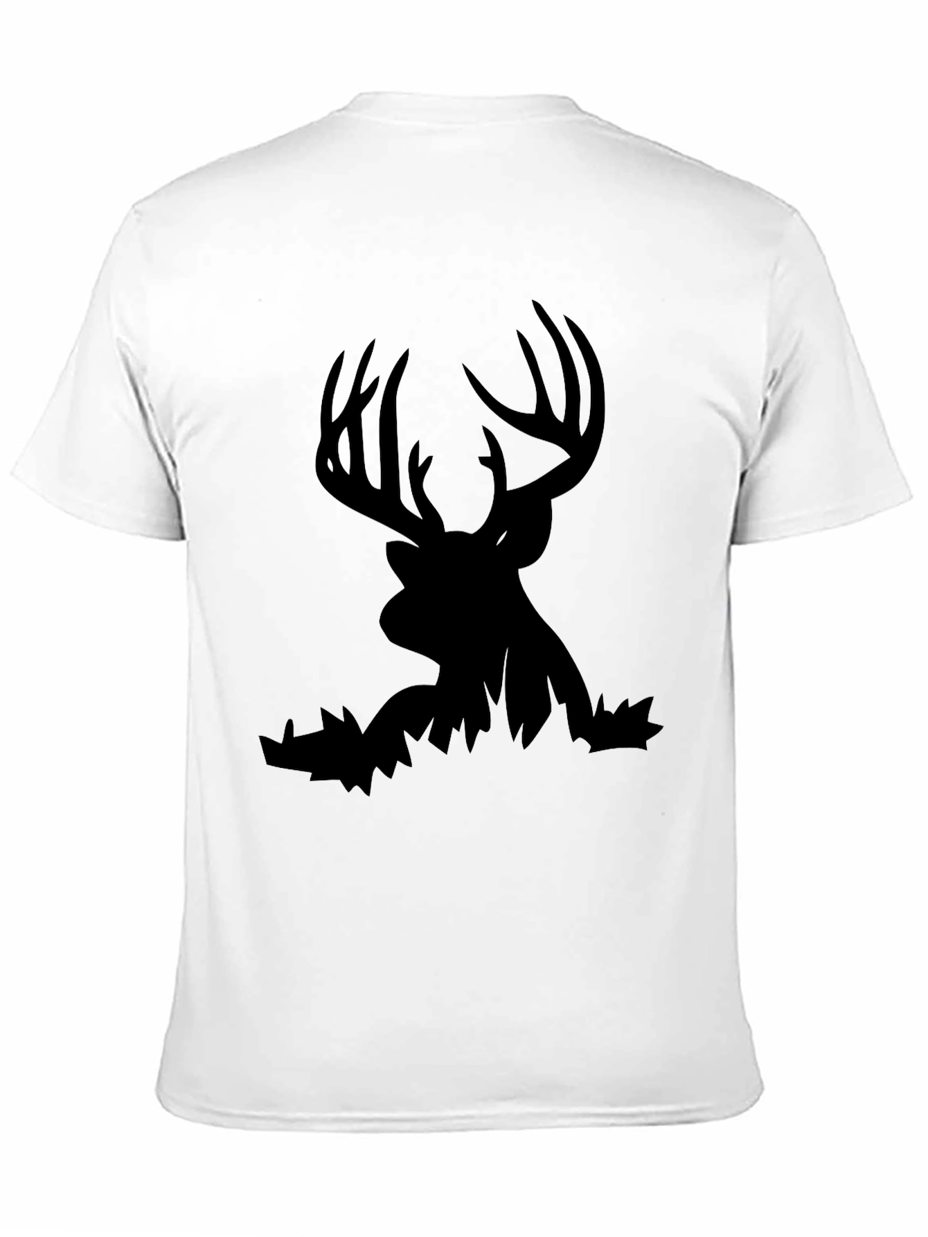 Mens Black Deer Silhouette Graphic Tee
