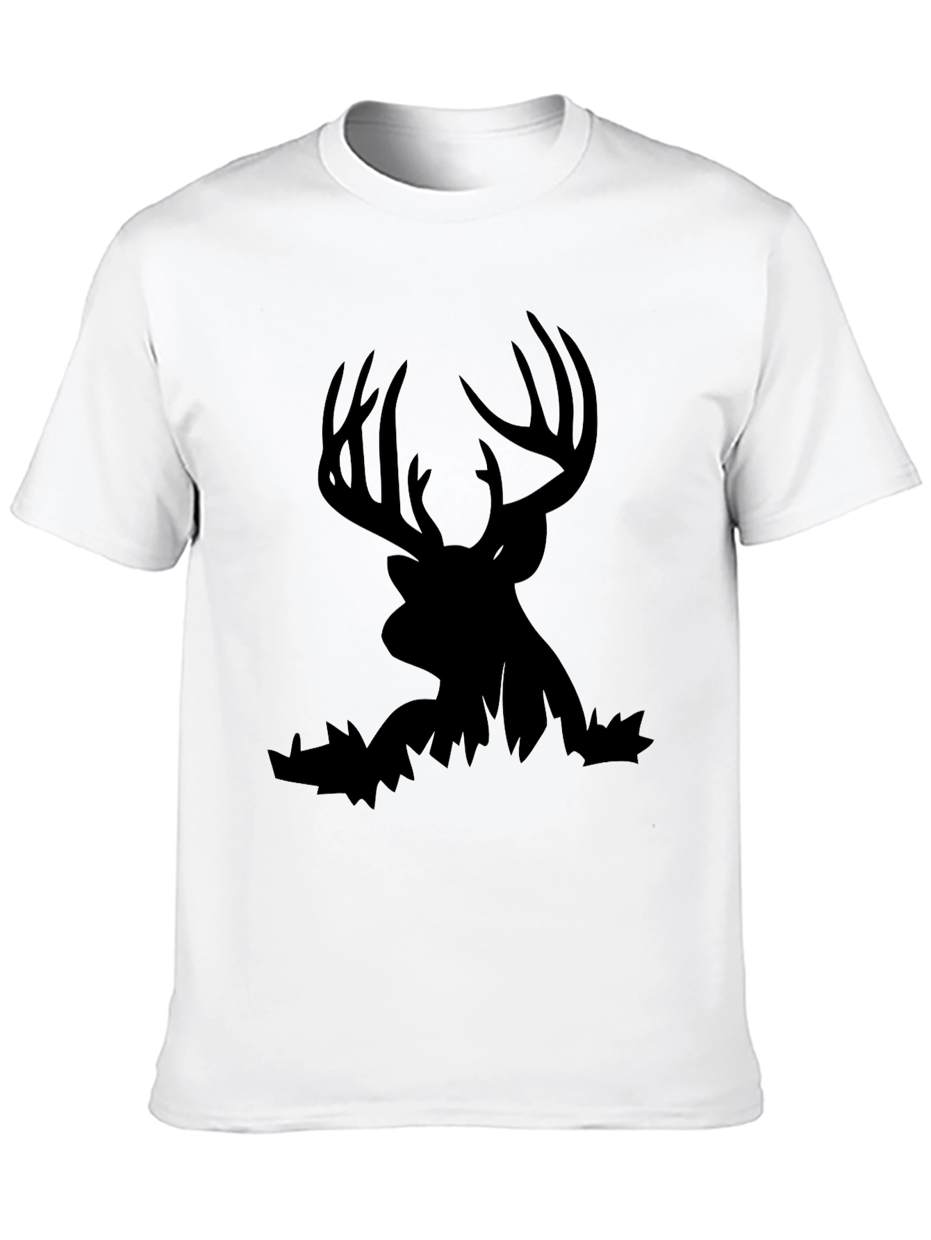 Mens Black Deer Silhouette Graphic Tee
