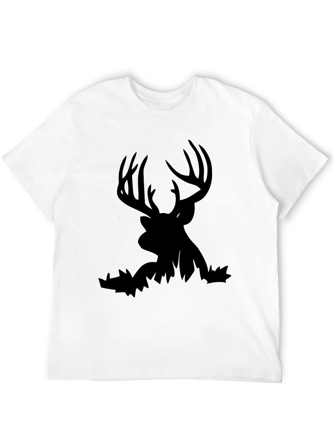 Mens Black Deer Silhouette Graphic Tee