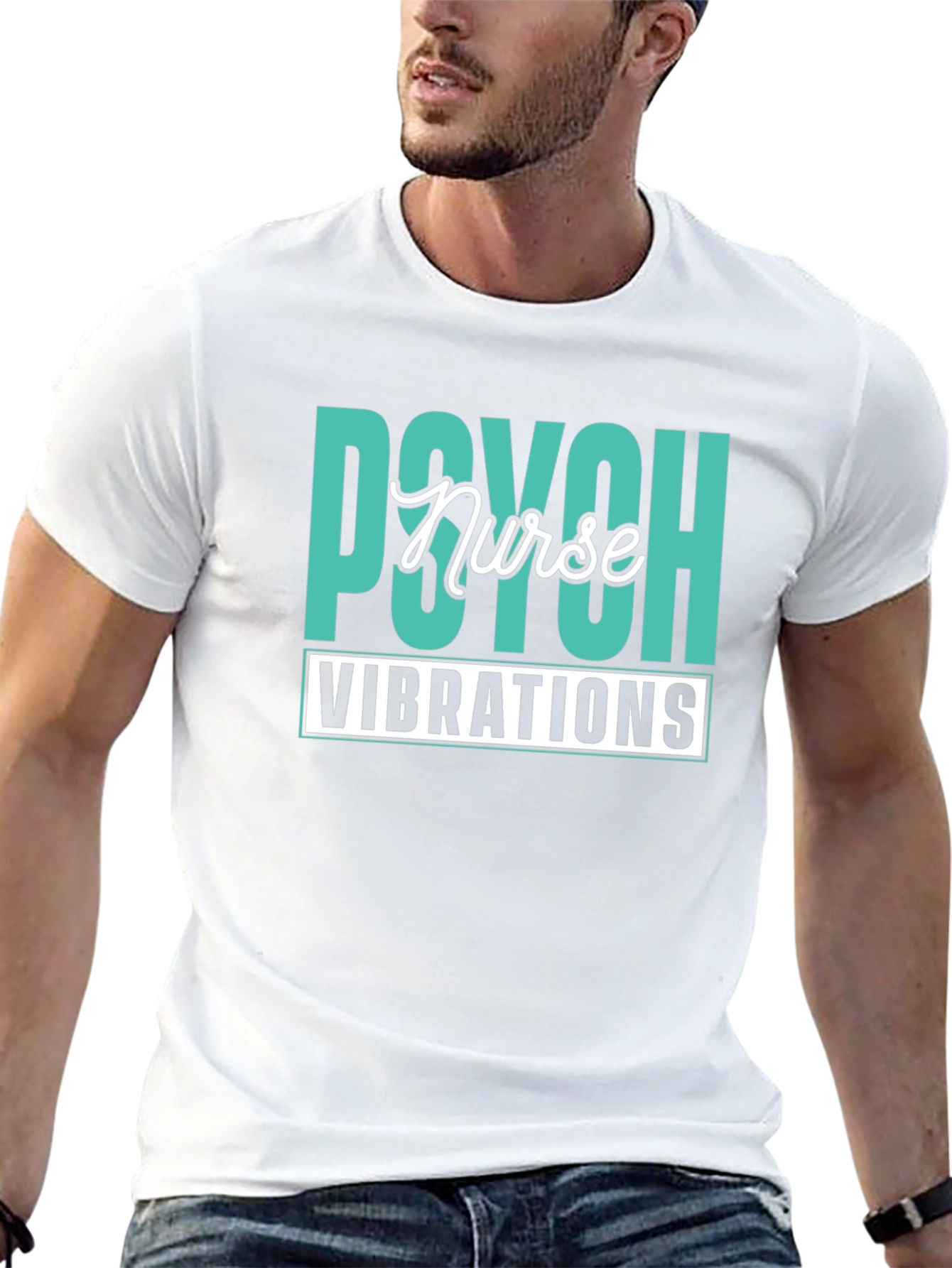 Psych Nurse Vibrations Black T-Shirt