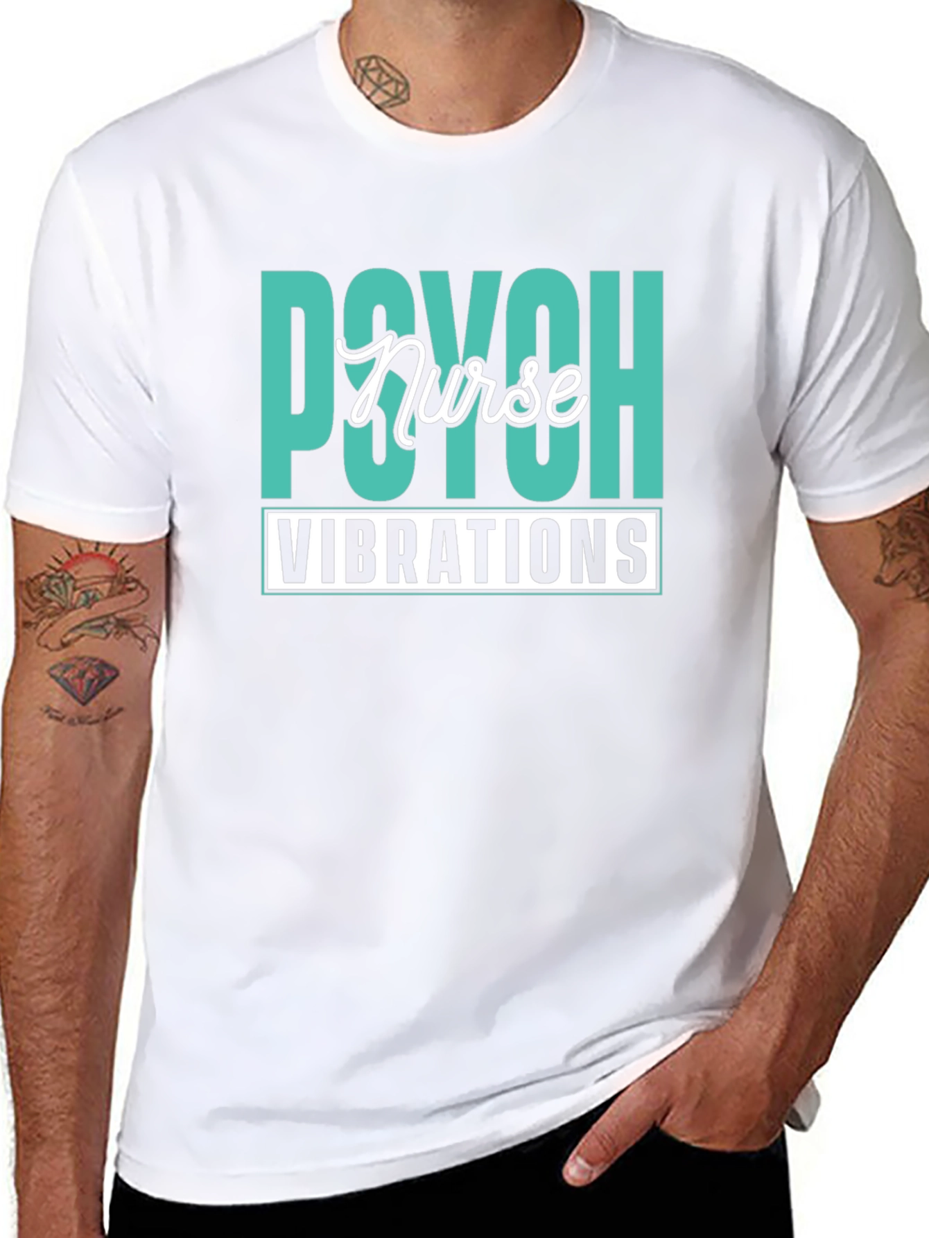 Psych Nurse Vibrations Black T-Shirt