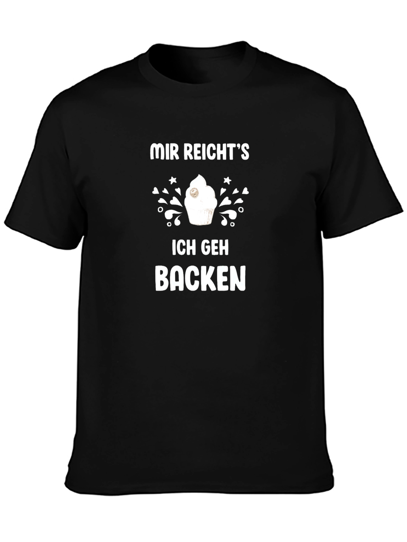 Mir Reichts Ich Geh Backen Black T-Shirt