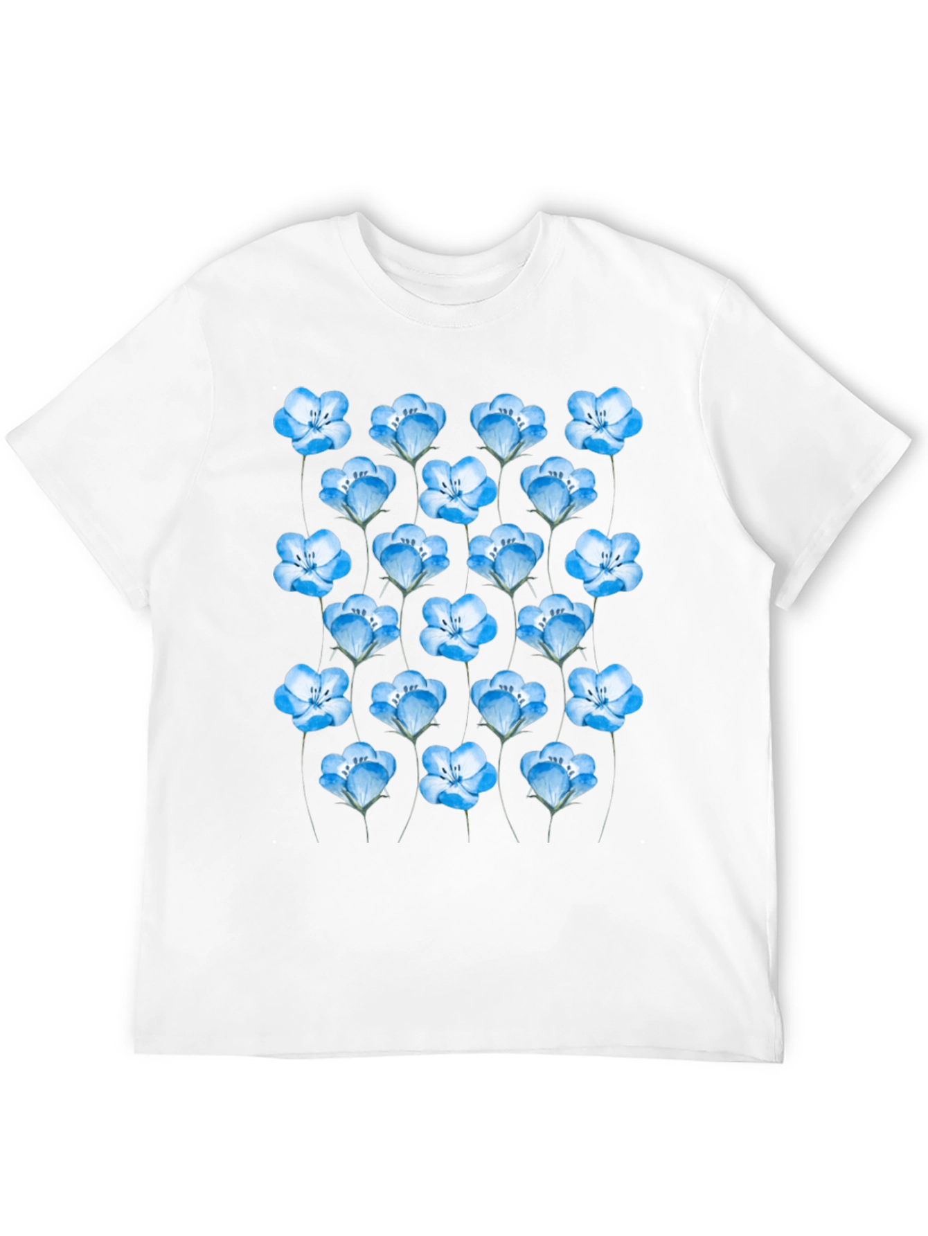 Floral Print Black T-Shirt for Men