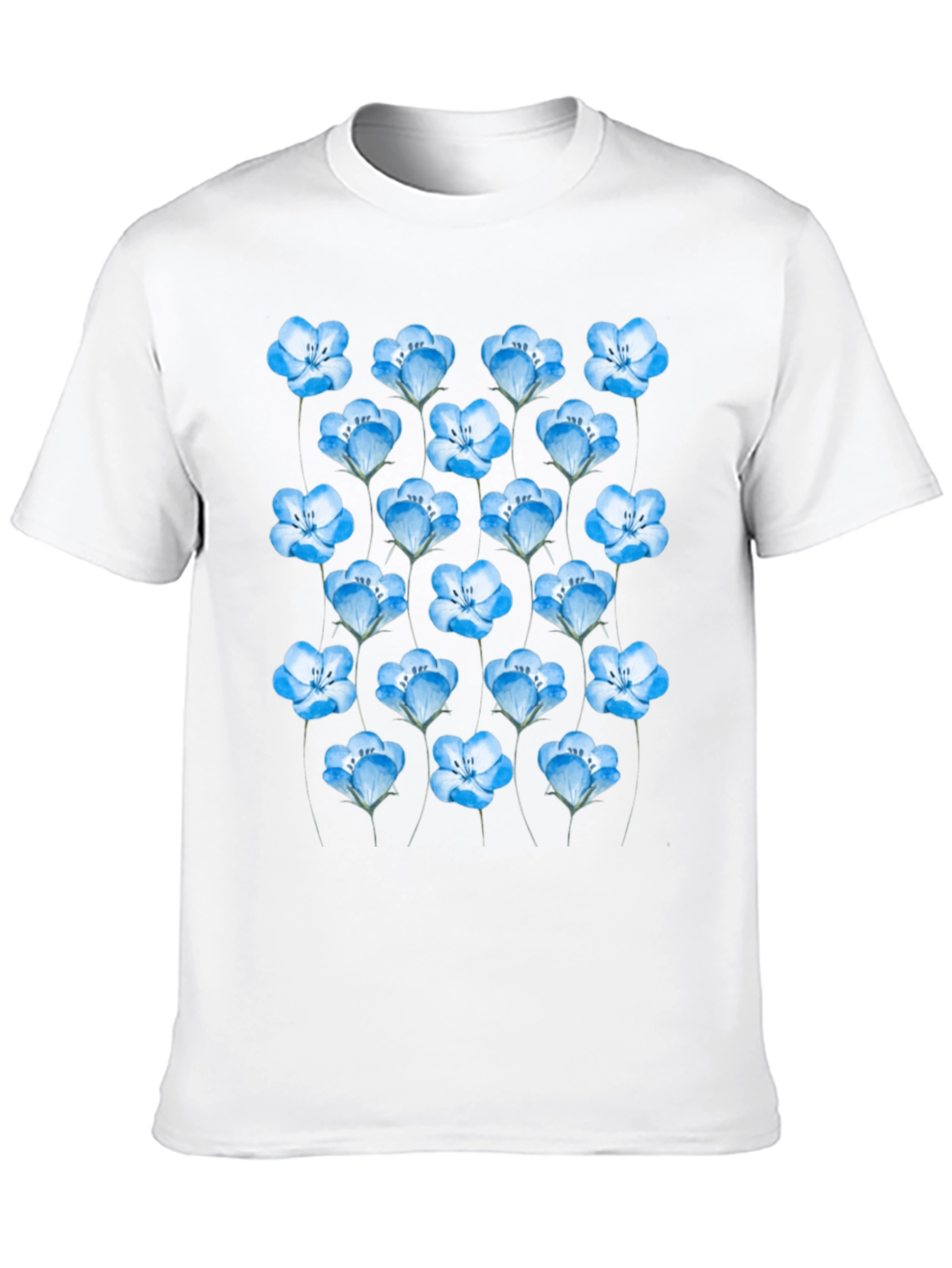 Floral Print Black T-Shirt for Men
