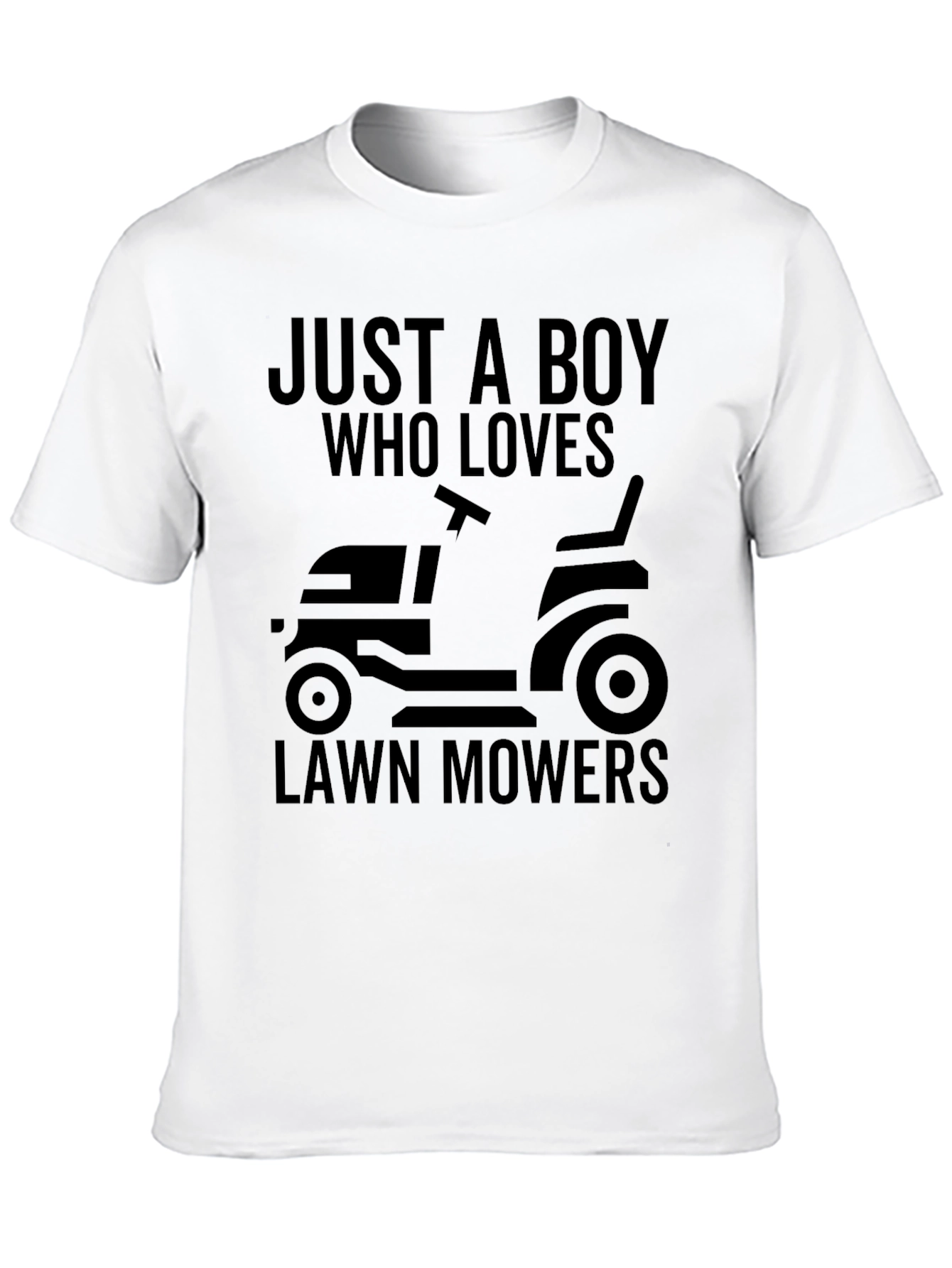 Boy Who Loves Lawn Mowers Graphic Tee
