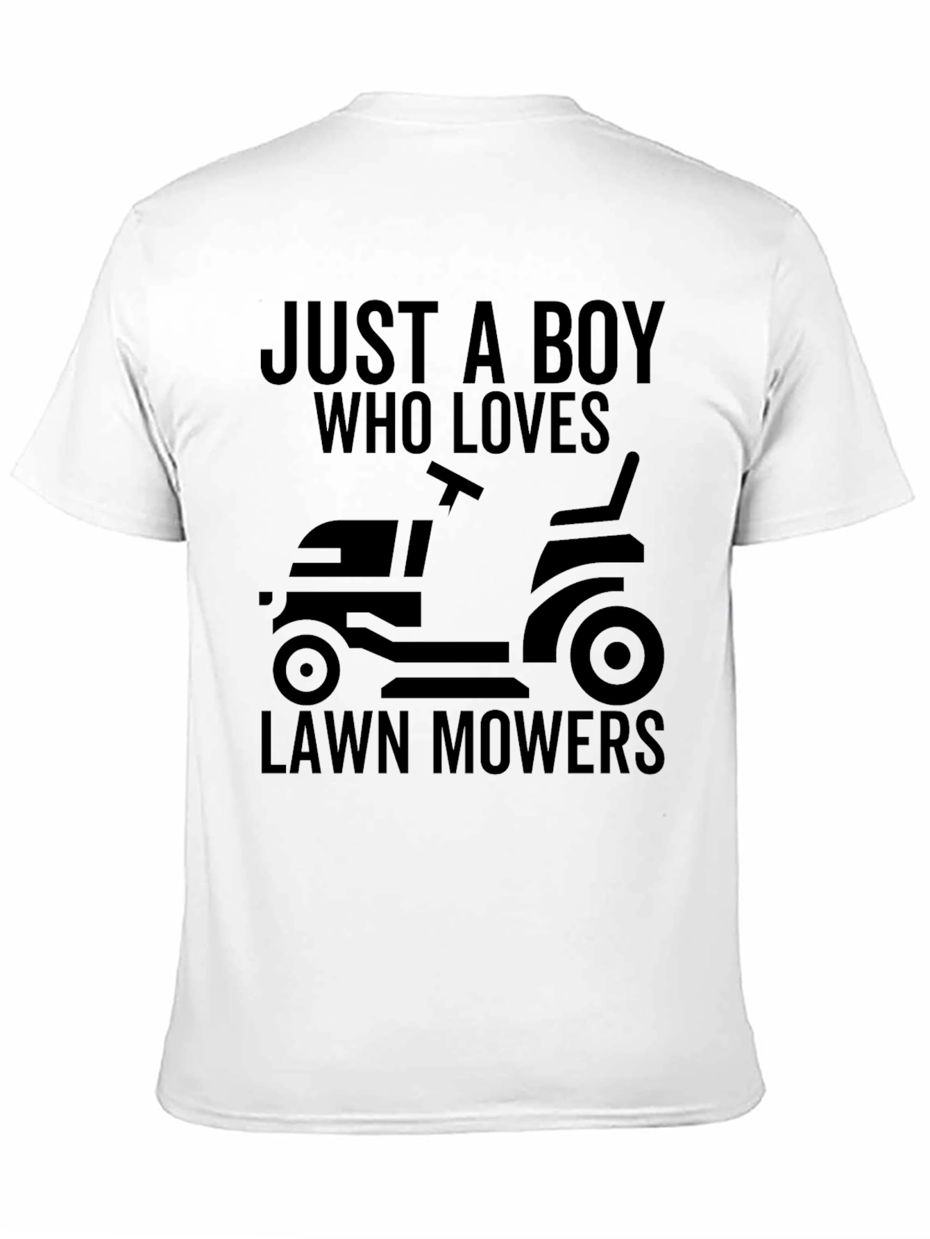 Boy Who Loves Lawn Mowers Graphic Tee
