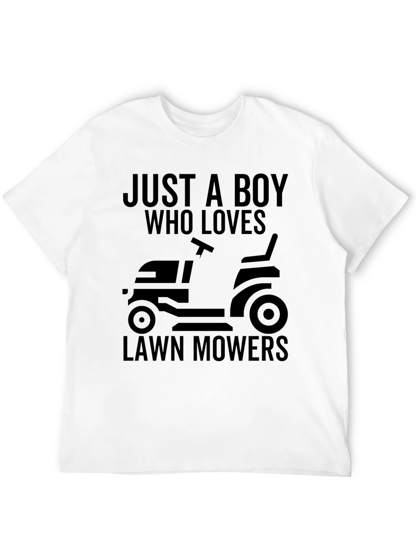 Boy Who Loves Lawn Mowers Graphic Tee