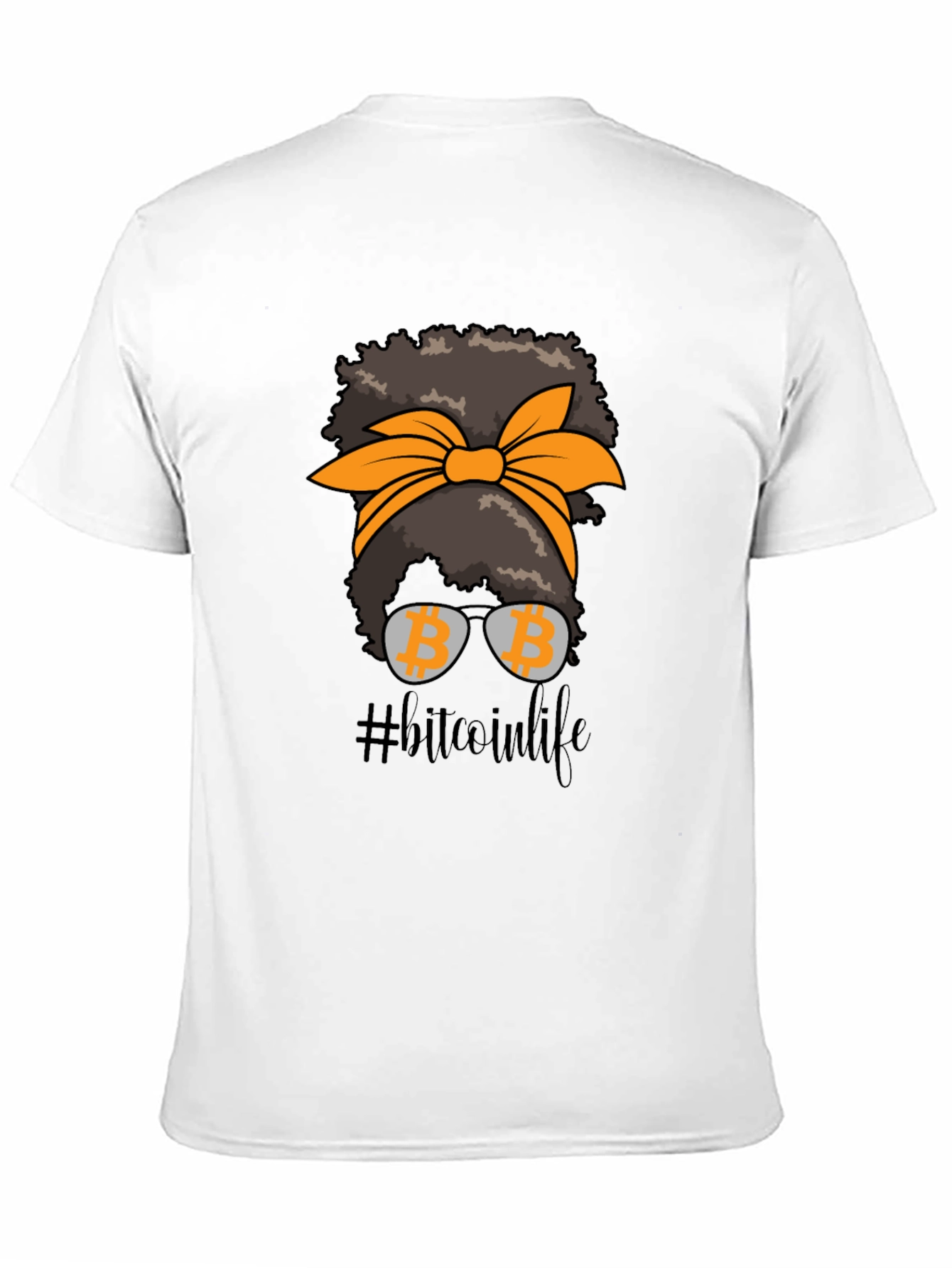 Bitcoin Life Messy Bun T-Shirt Crypto Tee