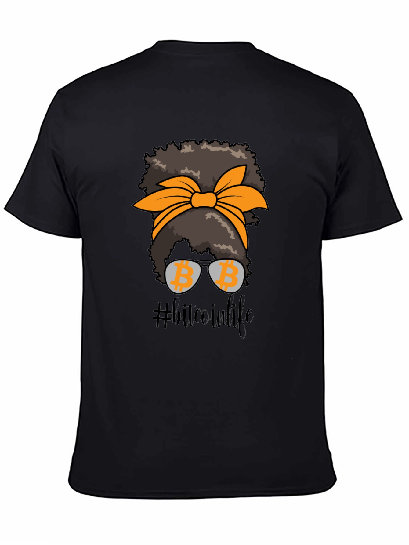Bitcoin Life Messy Bun T-Shirt Crypto Tee