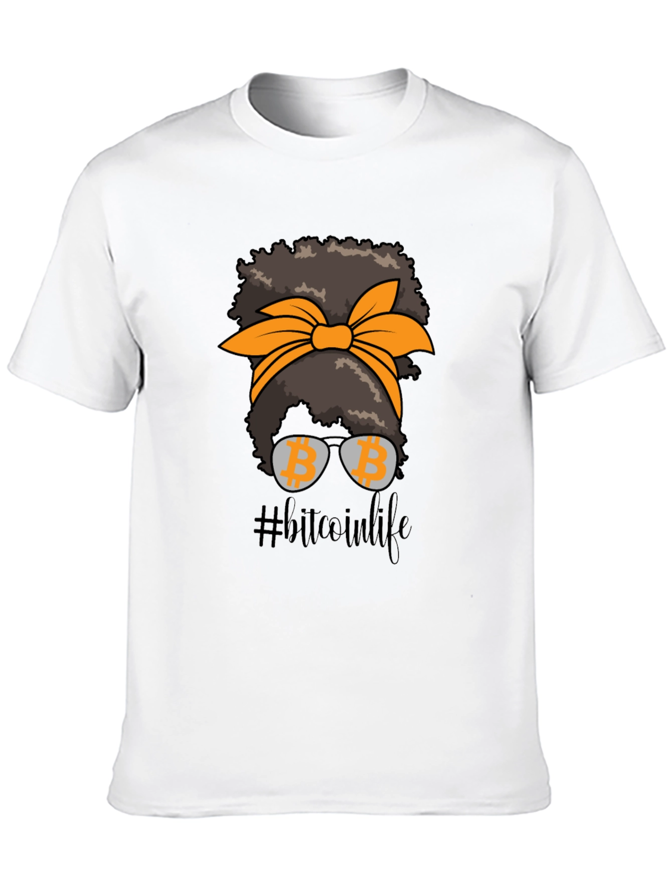 Bitcoin Life Messy Bun T-Shirt Crypto Tee