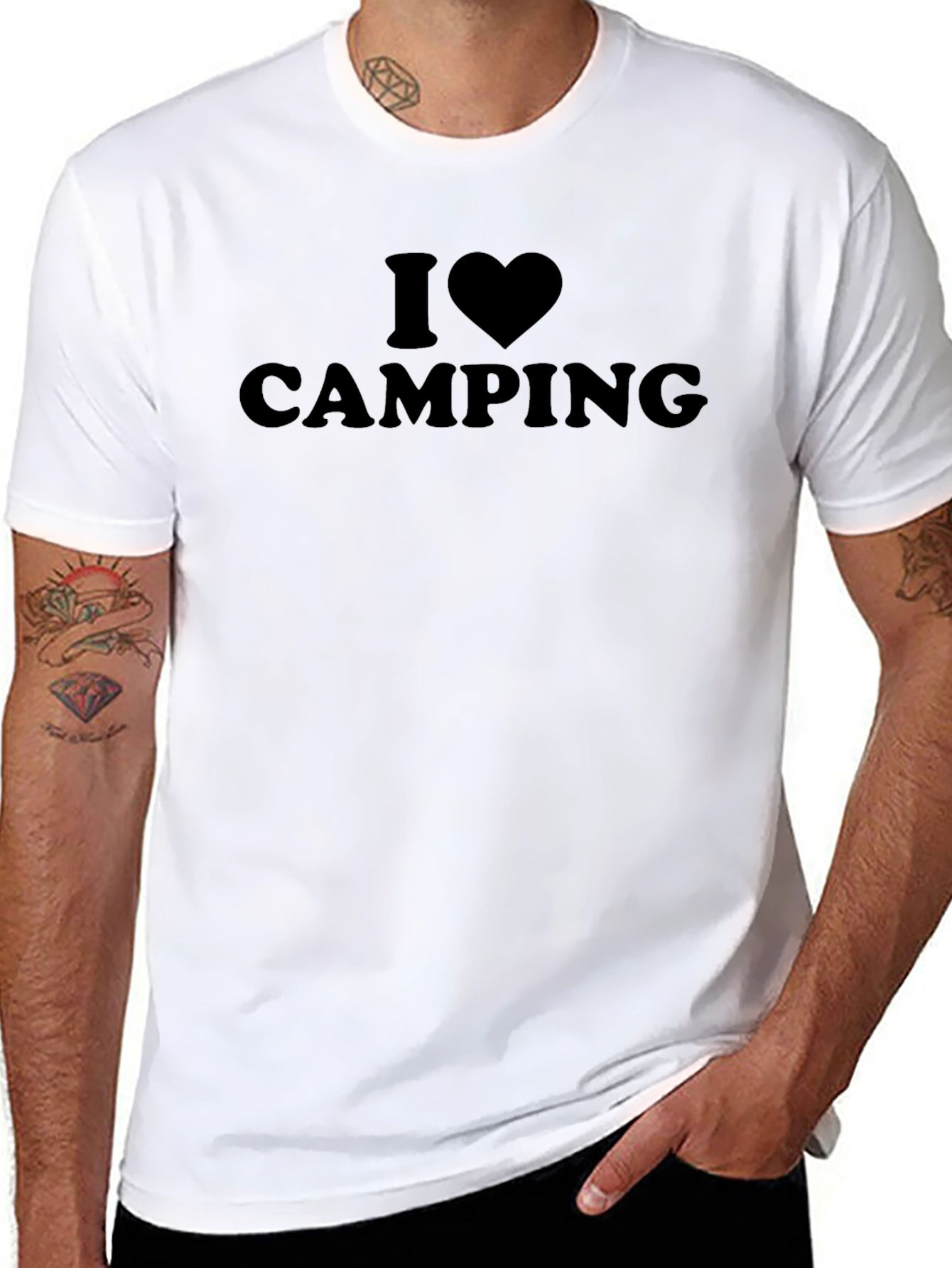 I Heart Camping Black Tee