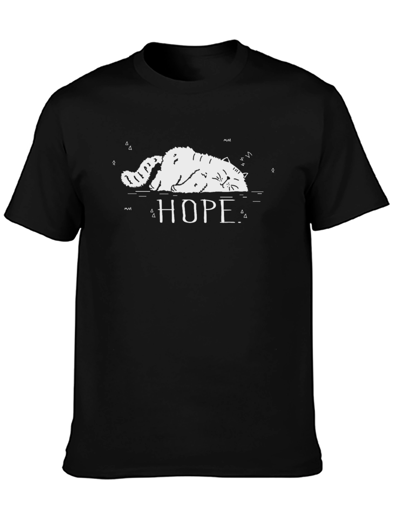 Hope Cat T-Shirt - Relaxed Graphic Tee