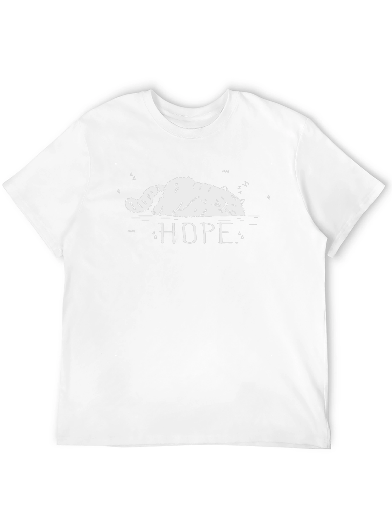 Hope Cat T-Shirt - Relaxed Graphic Tee