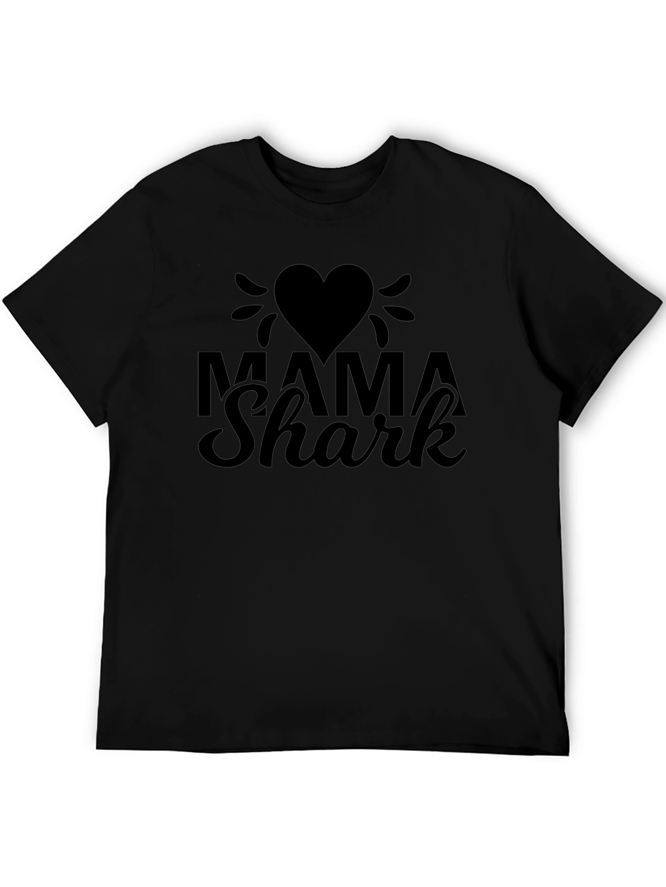 Mama Shark Black Graphic Tee