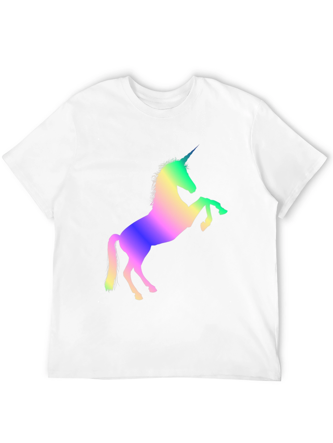 Rainbow Unicorn Graphic Black T-Shirt