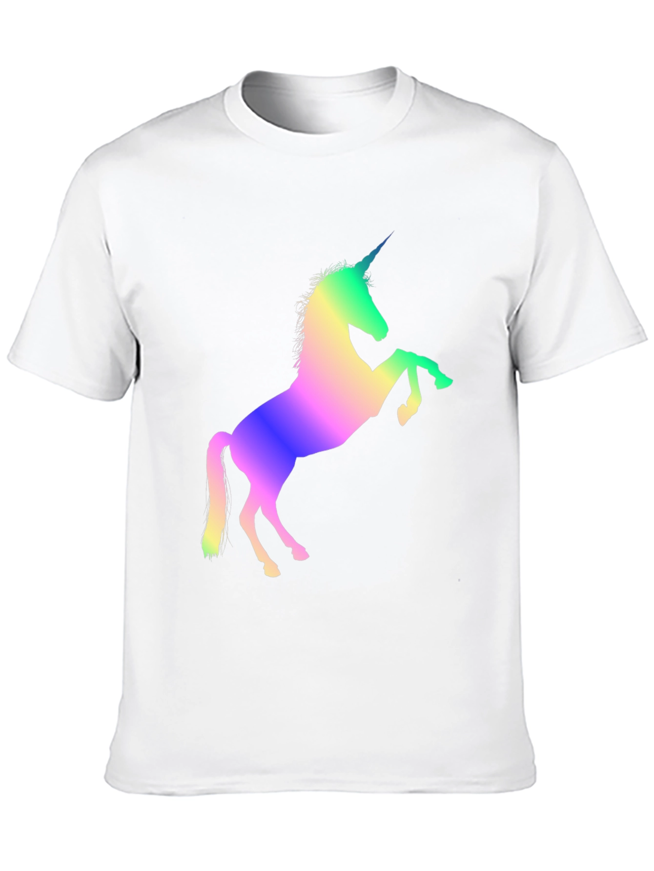 Rainbow Unicorn Graphic Black T-Shirt