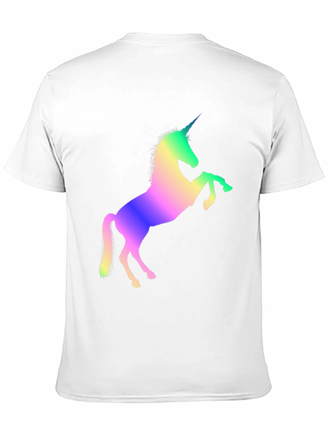 Rainbow Unicorn Graphic Black T-Shirt