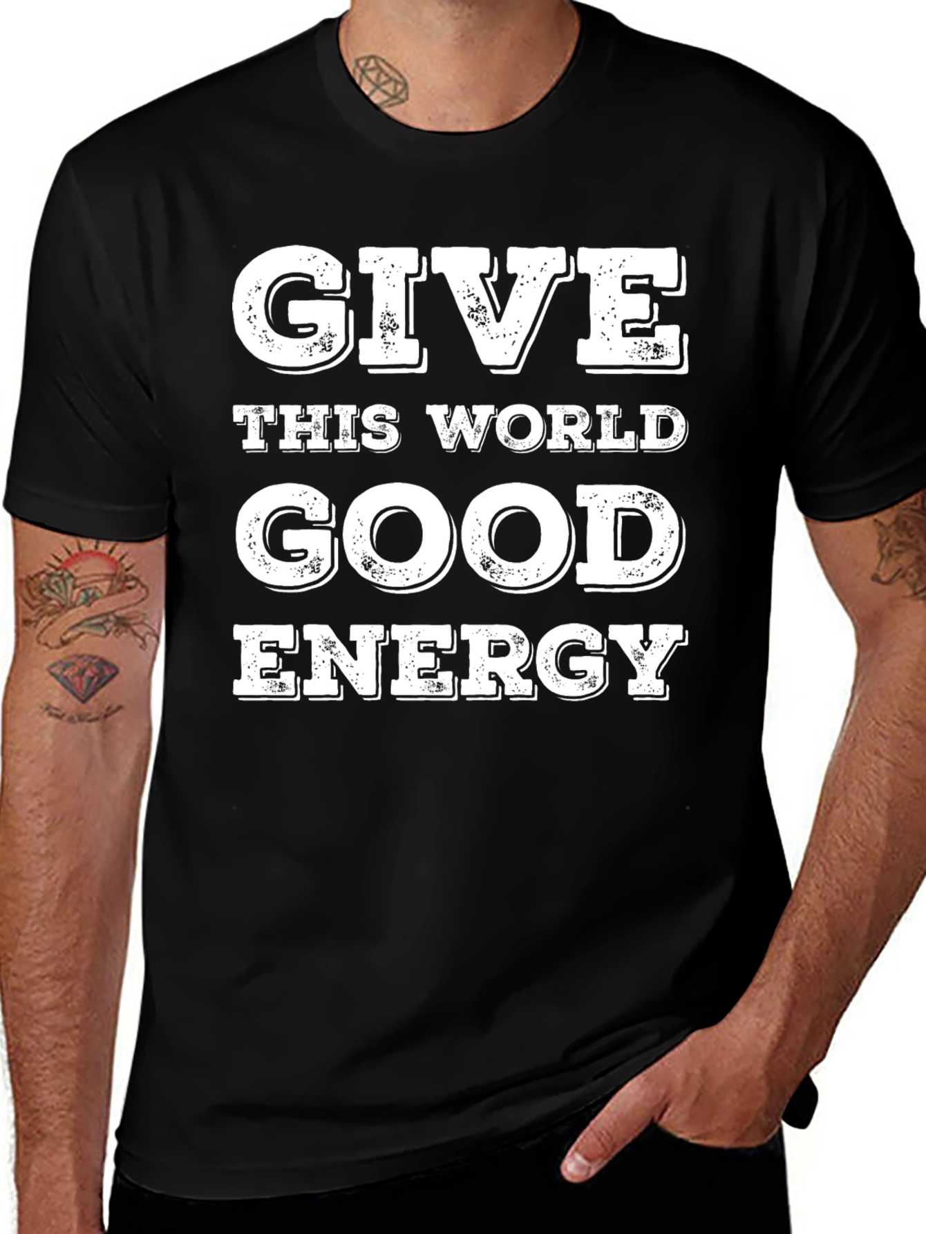 Give This World Good Energy - Graphic T-Shirt