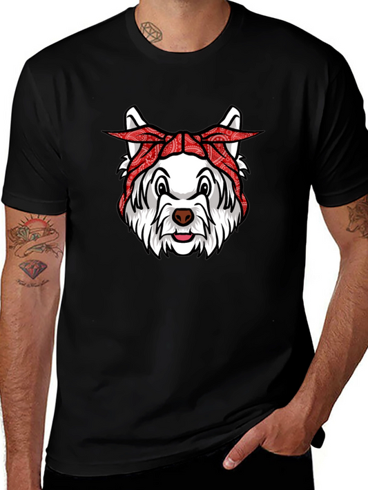 Dog Bandana Graphic Tee - Cool Canine Style
