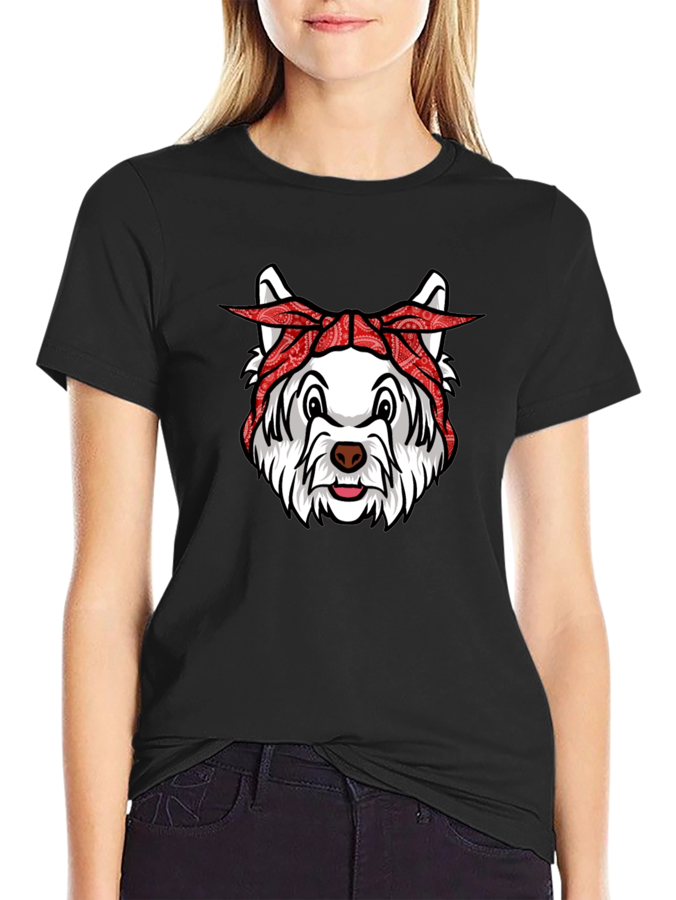 Dog Bandana Graphic Tee - Cool Canine Style