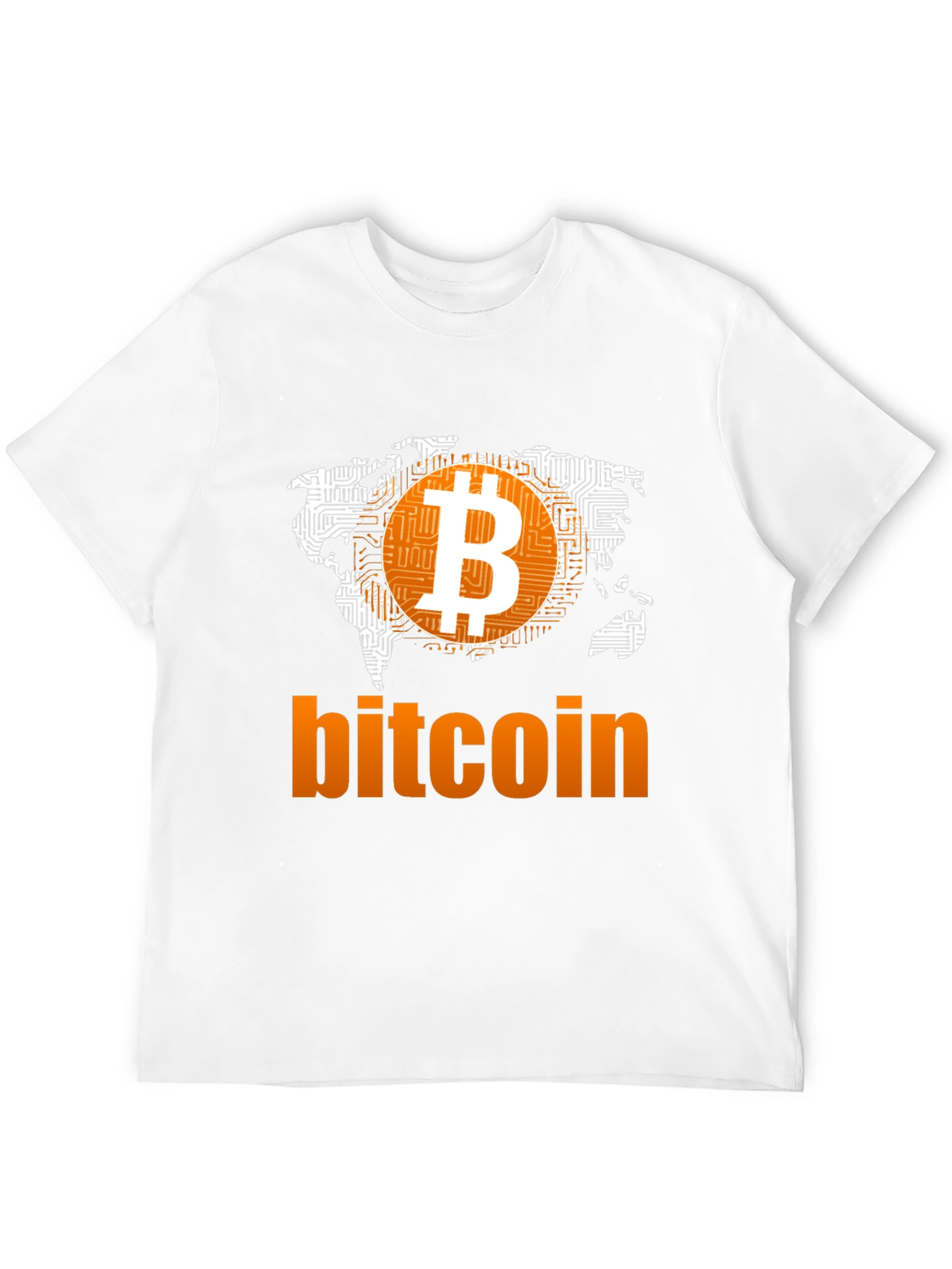 Bitcoin World Map Graphic T-Shirt
