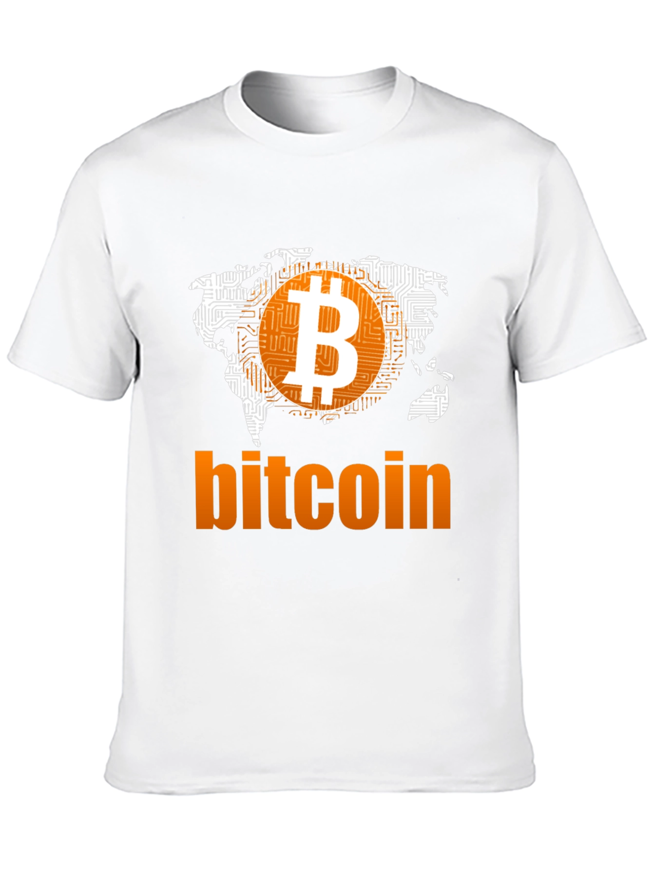 Bitcoin World Map Graphic T-Shirt