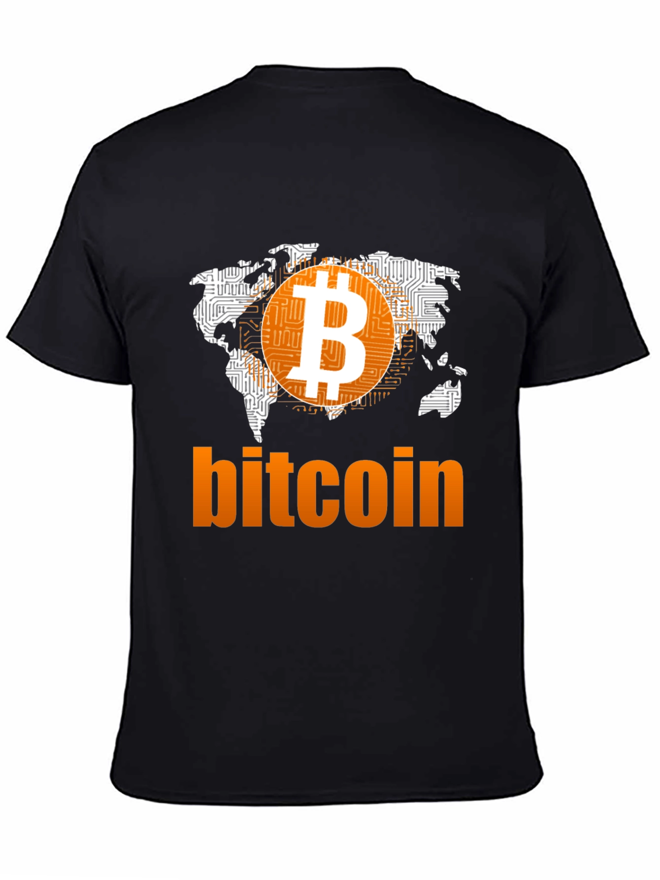 Bitcoin World Map Graphic T-Shirt