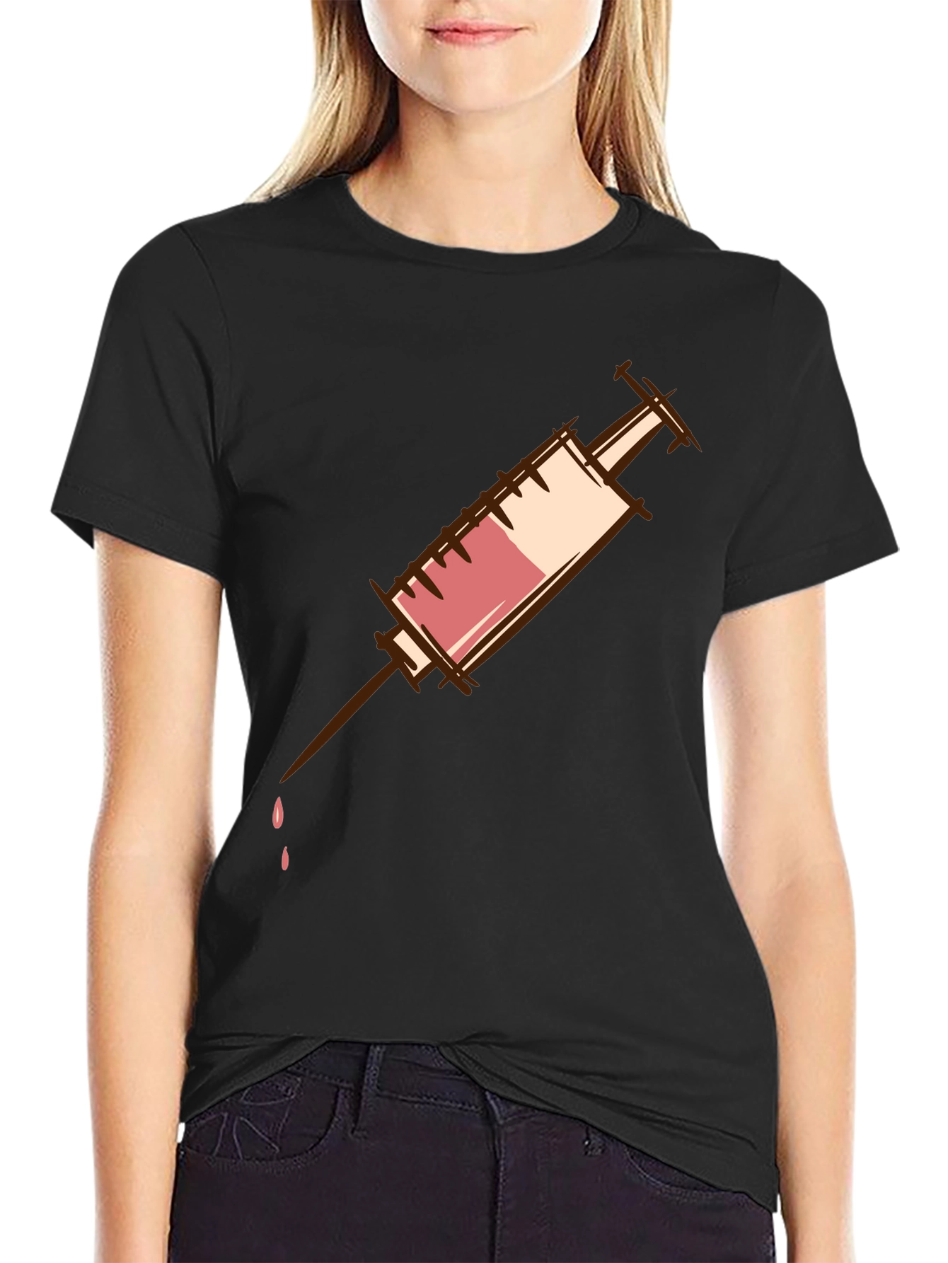 Syringe Graphic T-Shirt - Unisex Cotton Tee