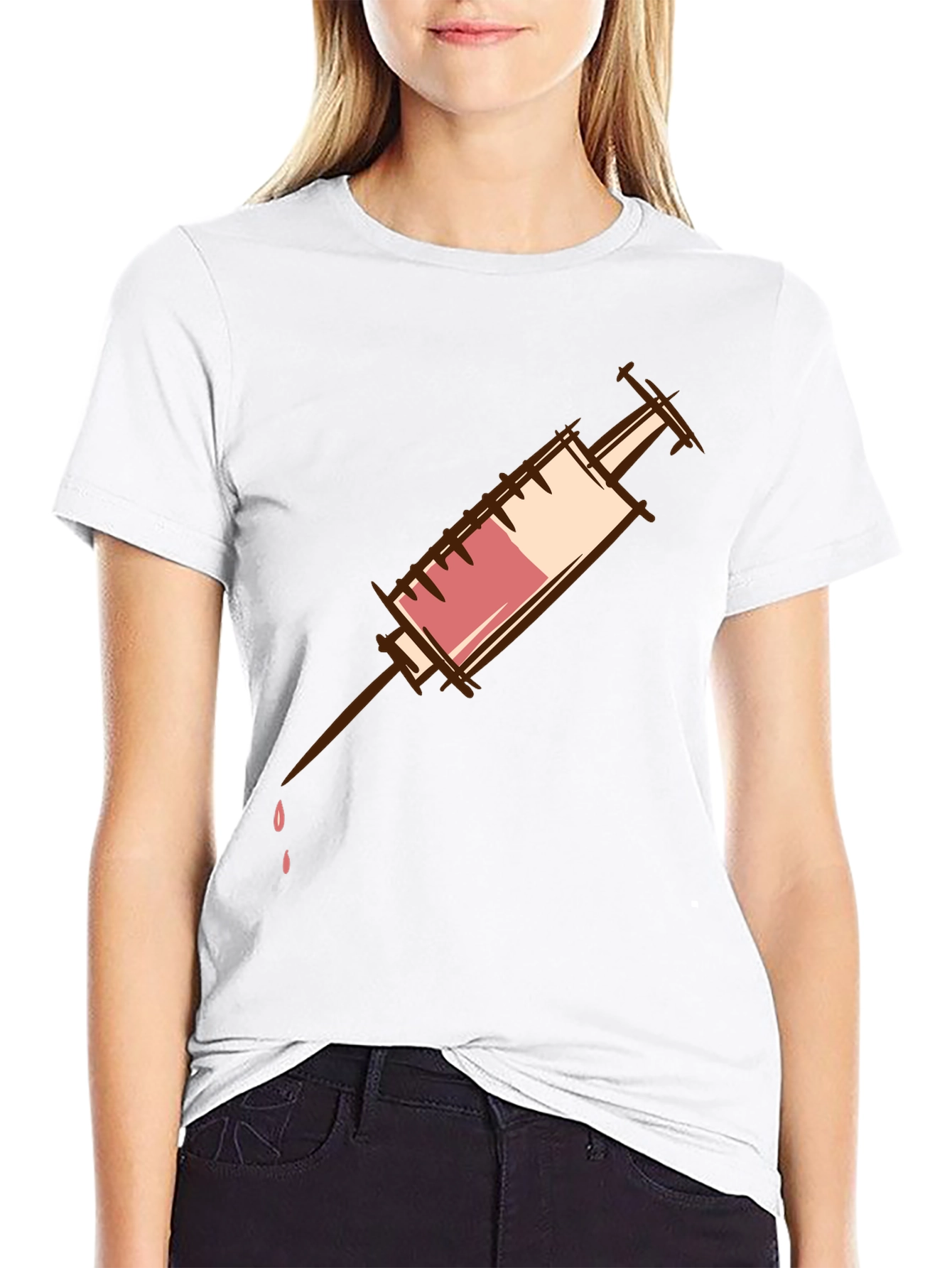 Syringe Graphic T-Shirt - Unisex Cotton Tee
